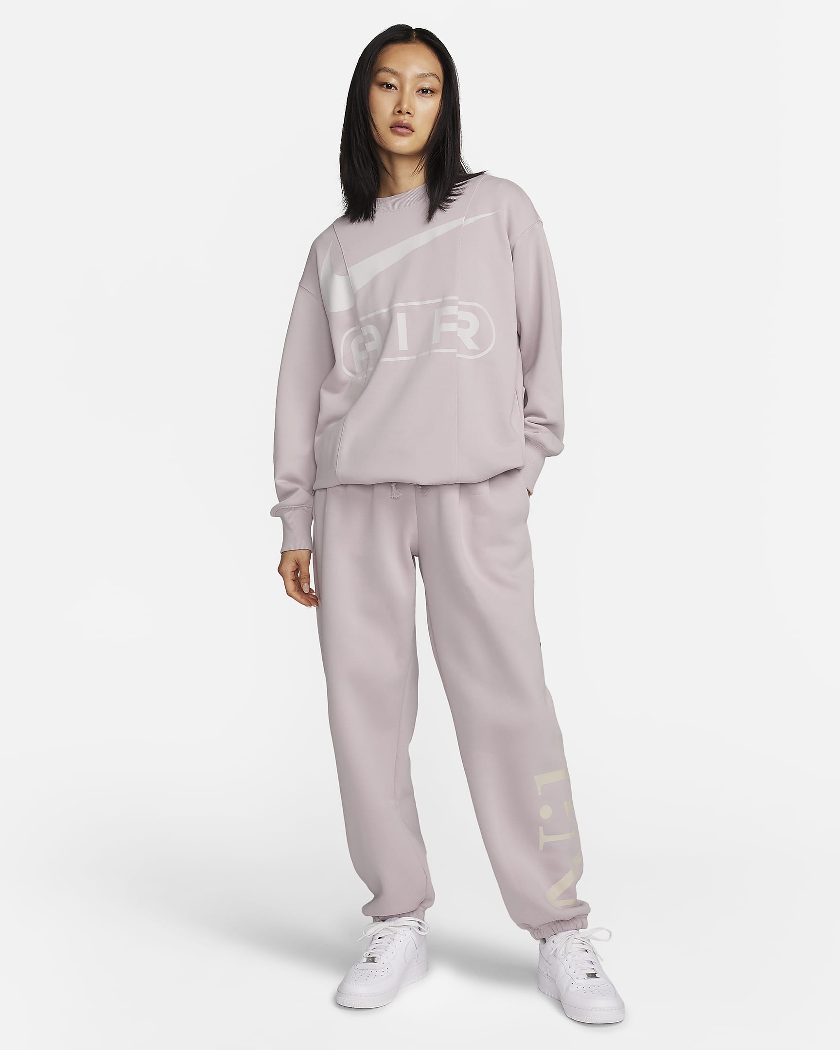 Nike Air Women's Over-Oversized Crew-Neck French Terry Sweatshirt. Nike JP