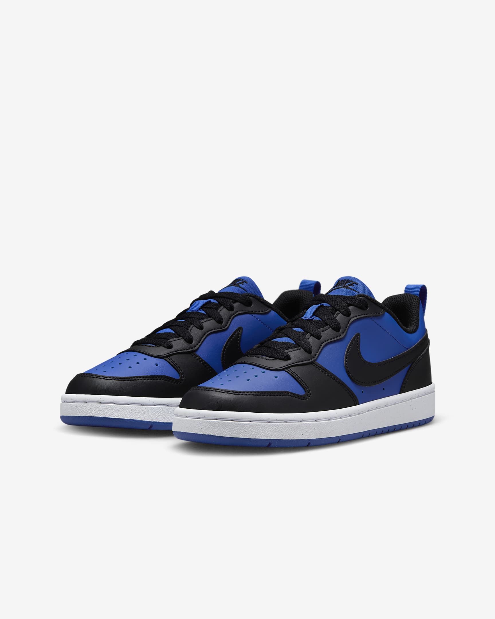 Chaussure Nike Court Borough Low Recraft pour ado - Game Royal/Blanc/Noir