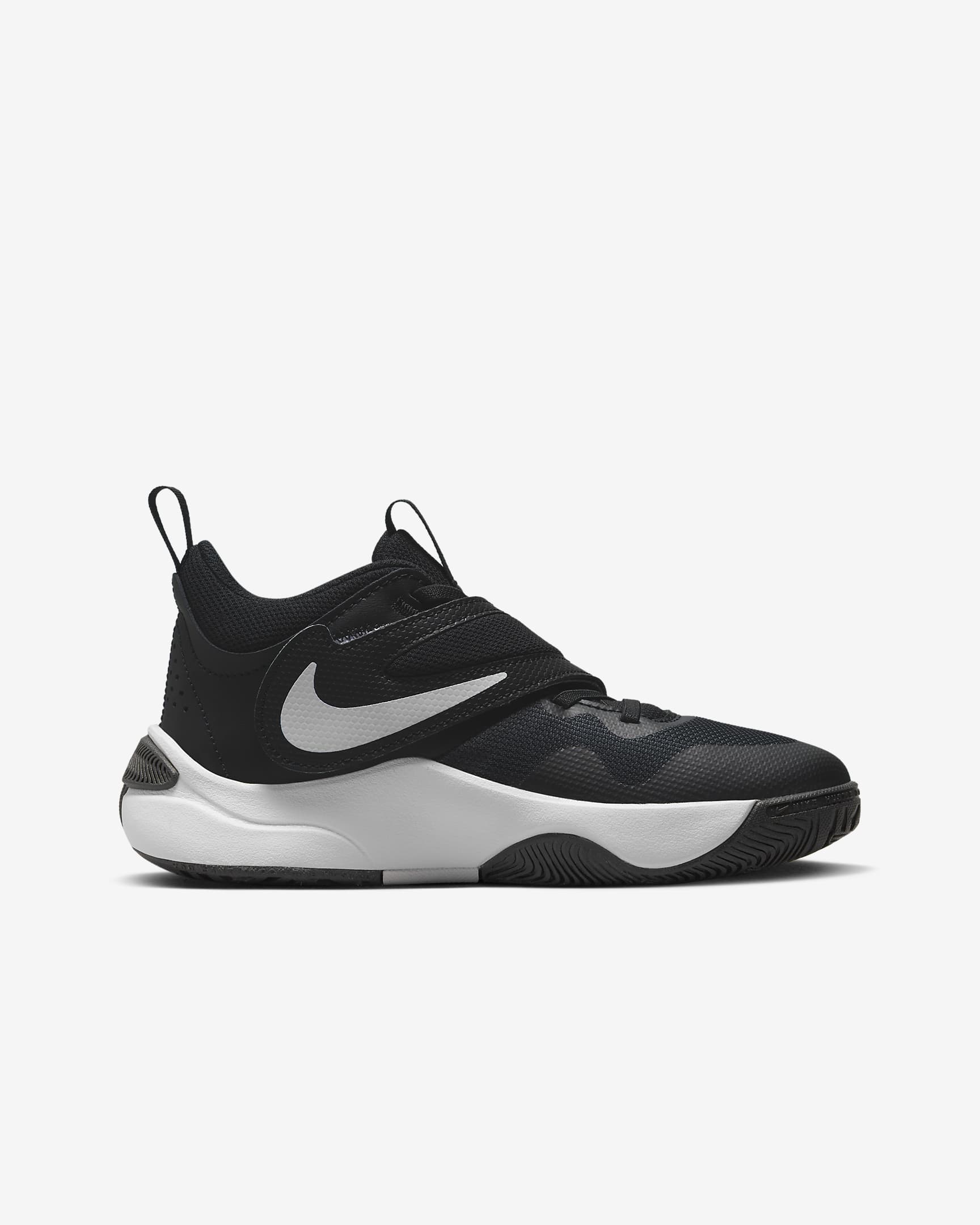 Chaussure de basket Nike Team Hustle D 11 pour ado - Noir/Blanc