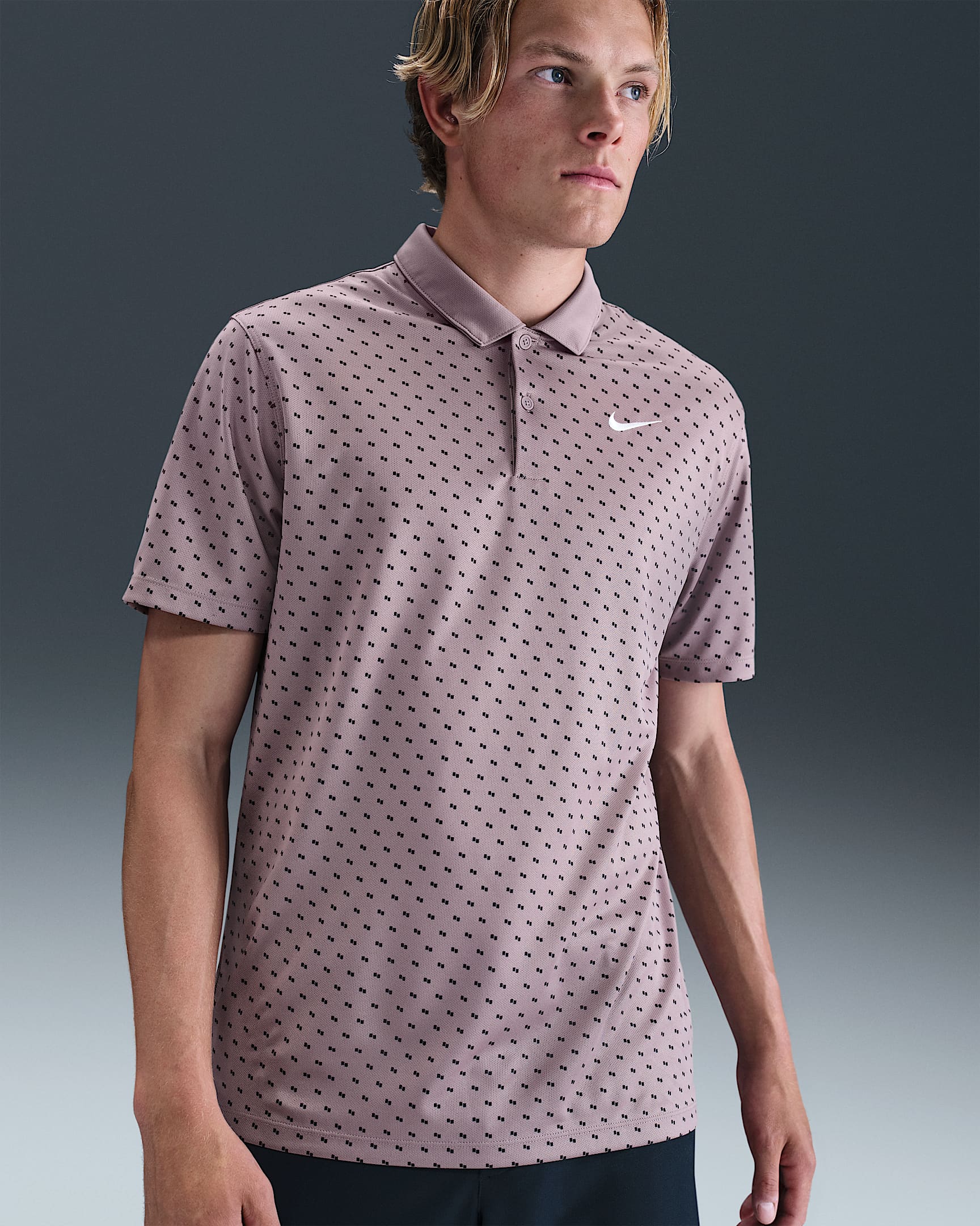 Polo de golf Dri-FIT para hombre Nike Victory+ - Gris topo/Blanco