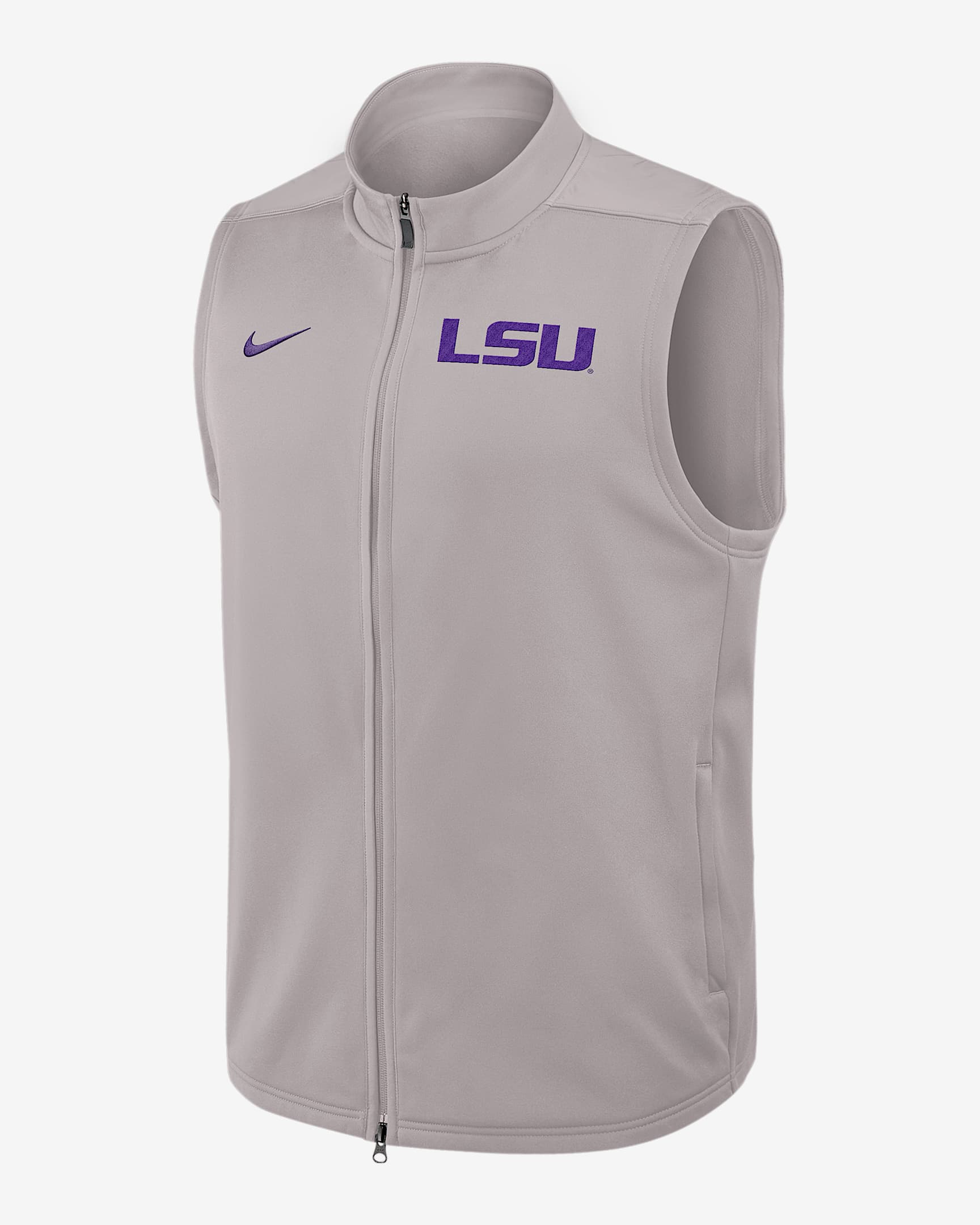 LSU Victory Men's Nike Therma-FIT College Full-Zip Vest - Grey