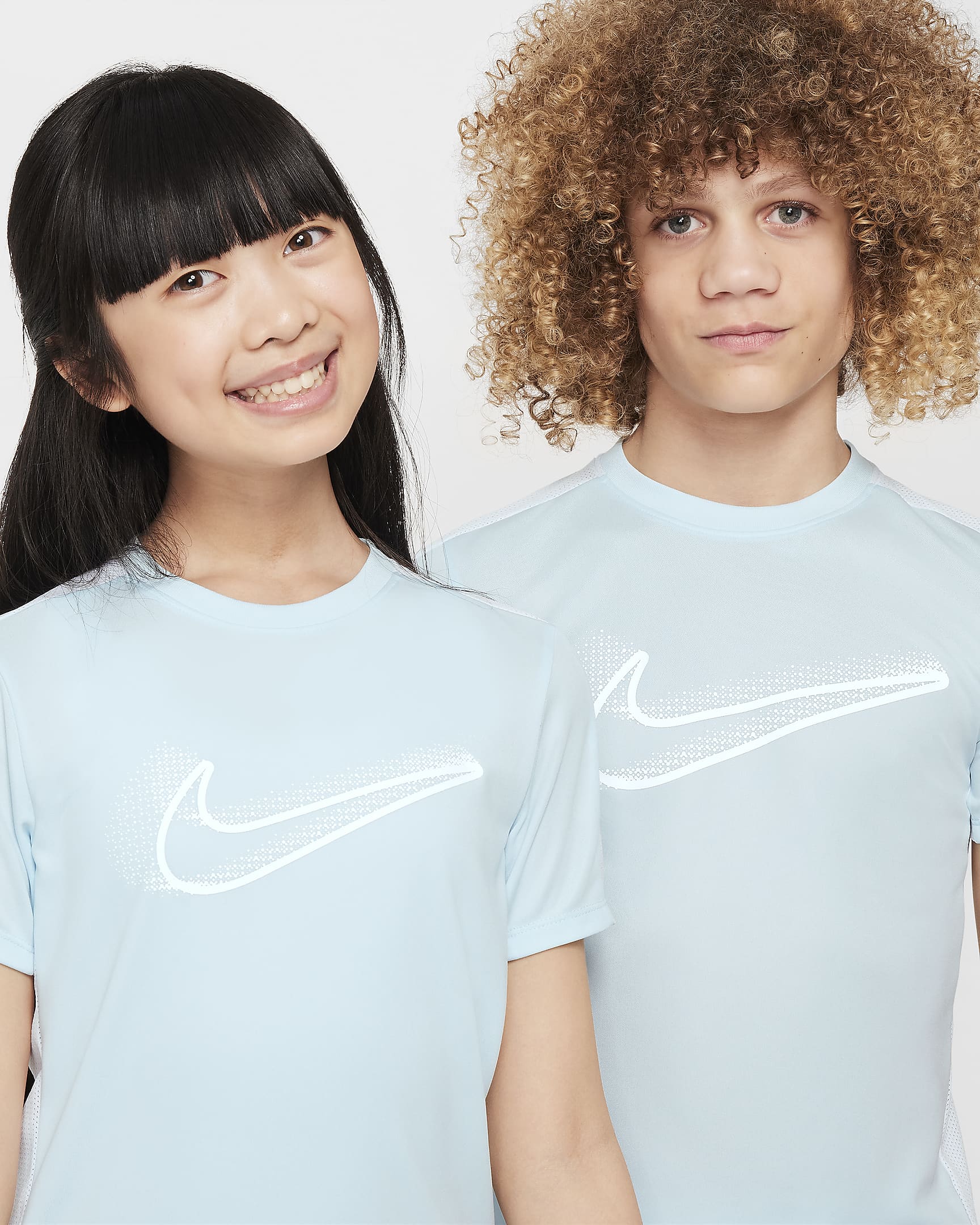 Camisola de futebol Dri-FIT Nike Academy23 Júnior - Azul Glacier/Branco/Branco