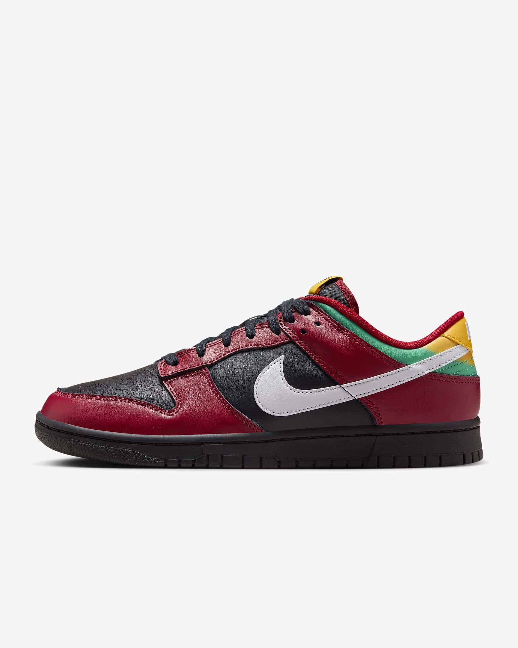 Chaussure Nike Dunk Low Retro LTD pour homme - Noir/Gym Red/University Gold/Blanc