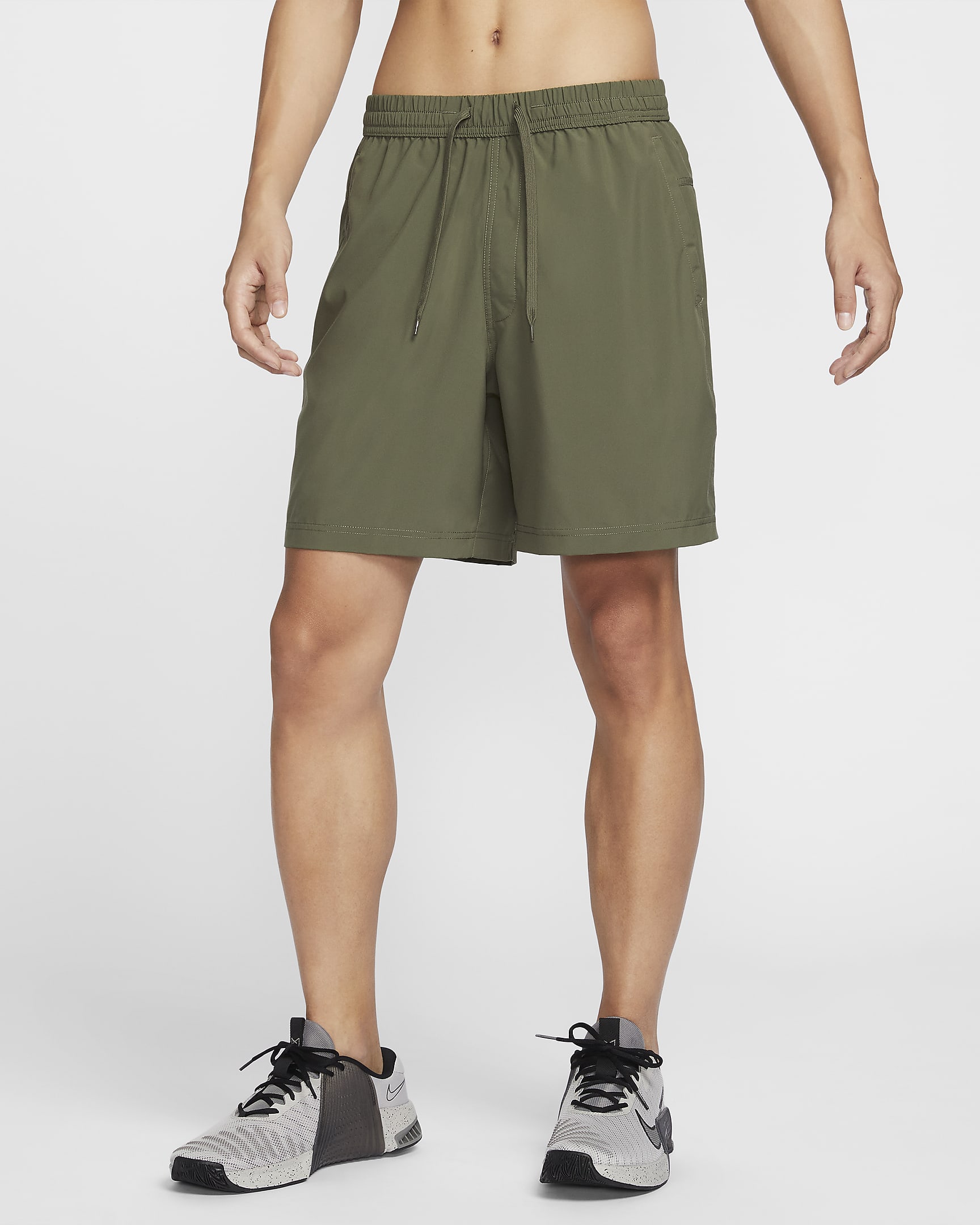 Nike Form Men's Dri-FIT 18cm (approx.) Unlined Versatile Shorts - Medium Olive/Pale Ivory/Cargo Khaki