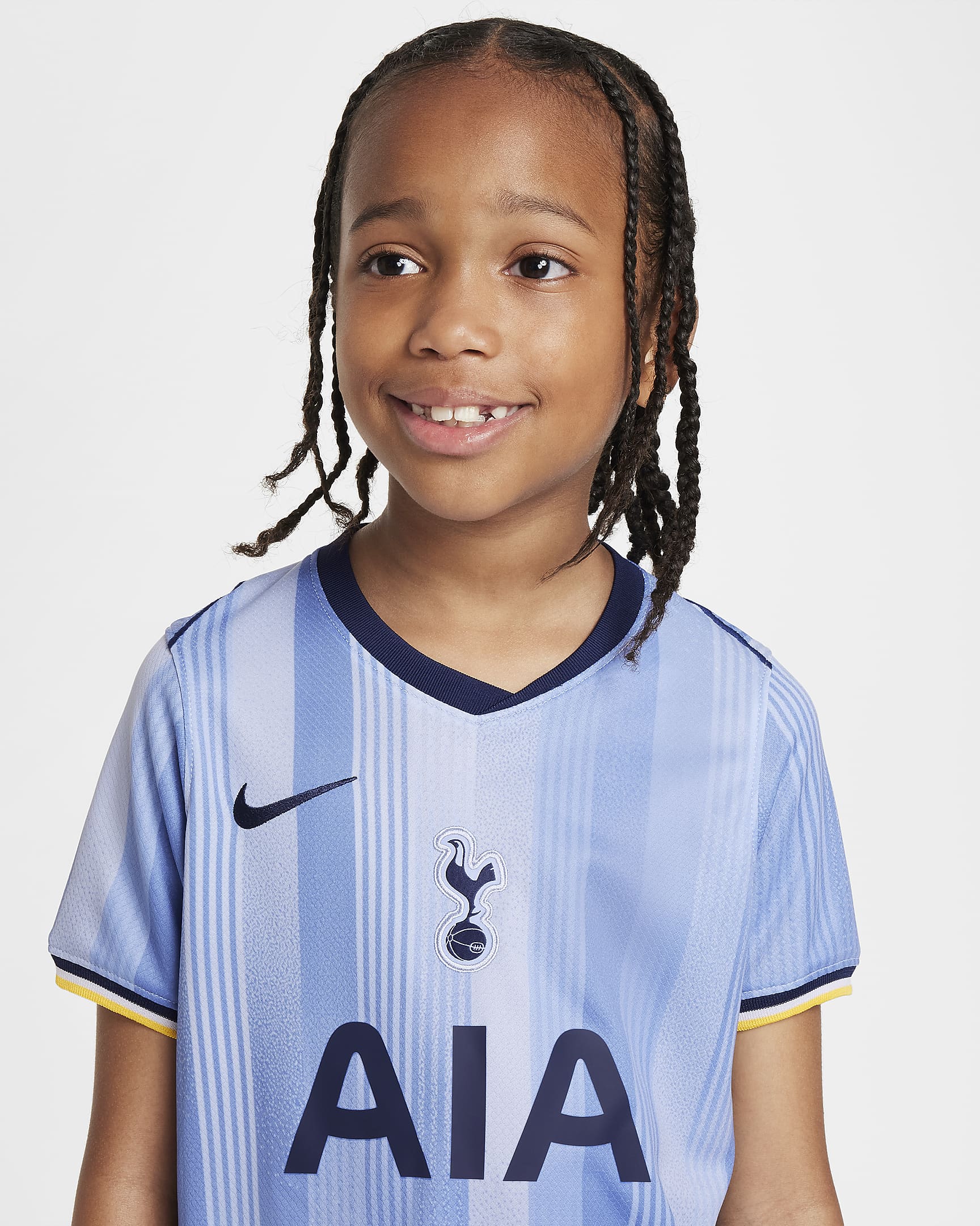 Tottenham Hotspur 2024/25 Stadium Away dreiteiliges Nike Replika-Fußballtrikot-Set (jüngere Kinder) - Cobalt Bliss/Binary Blue