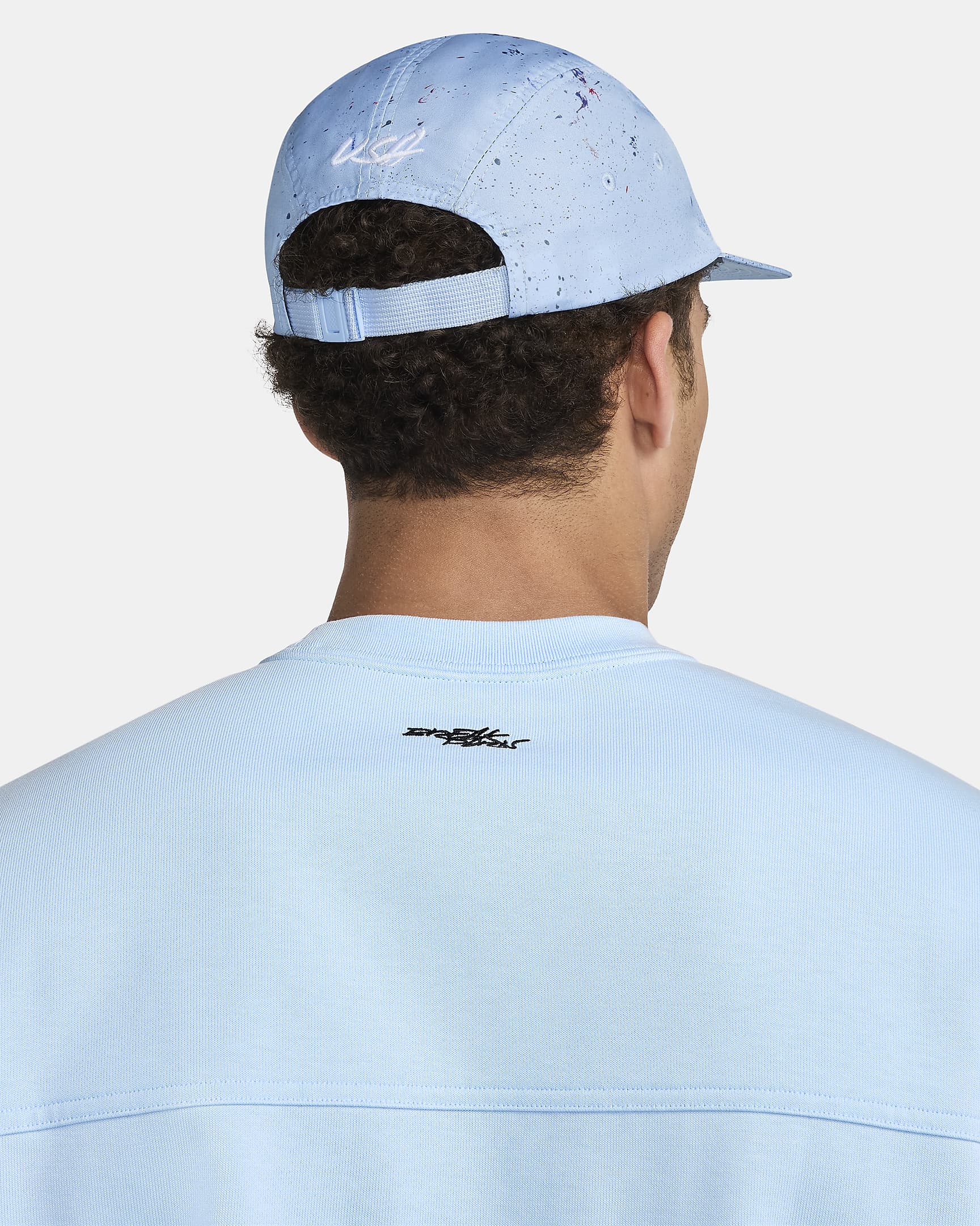 Cappello Breaking Nike Dri-FIT USA Fly - Celestine Blue/Bianco