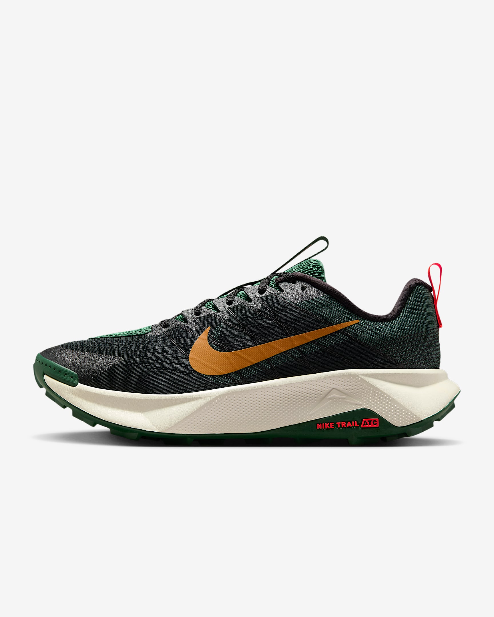 Nike Wildhorse 10 Men's Trail-Running Shoes - Black/Fir/Bright Crimson/Desert Ochre