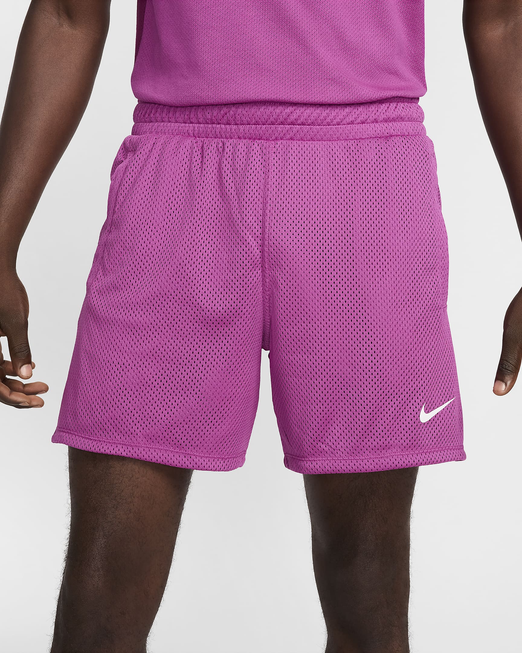 NikeCourt Slam Men's Dri-FIT Tennis Shorts - Hot Fuchsia/White