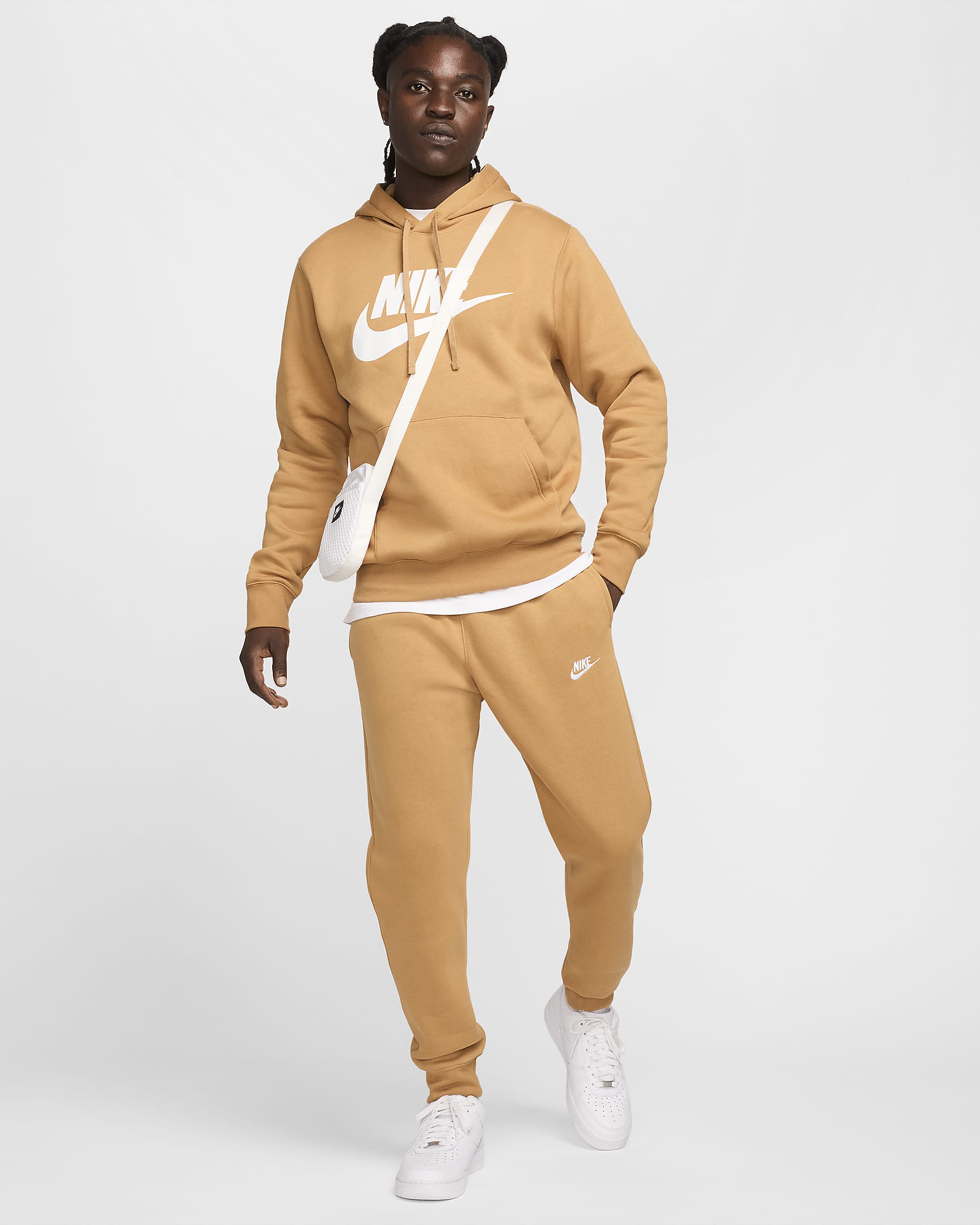 Pantalon de jogging Nike Sportswear Club Fleece - Flax/Flax/Blanc