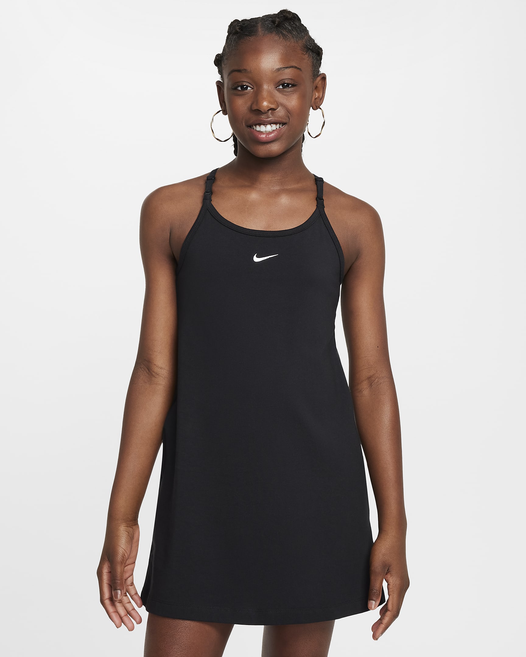 Nike Sportswear Girls' Tank Dress - Black/White