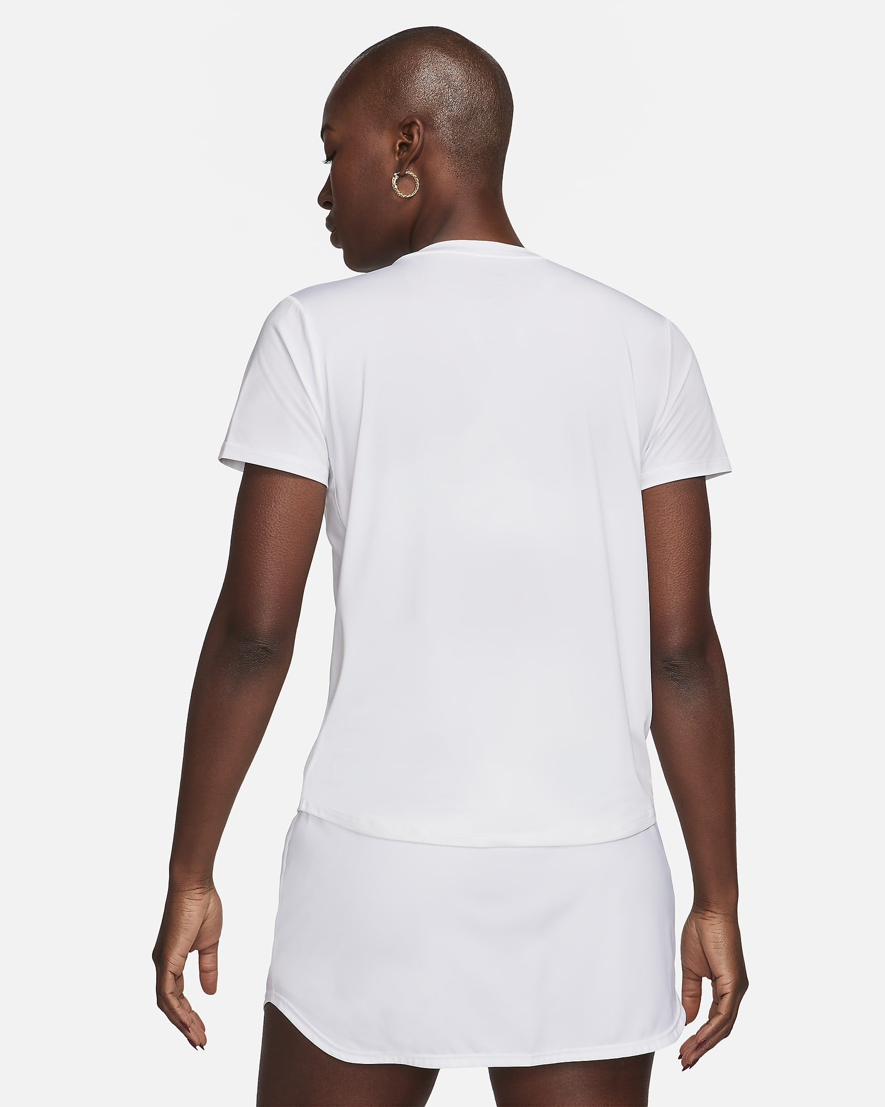 Haut à manches courtes Dri-FIT Nike One Classic pour femme - Blanc/Noir