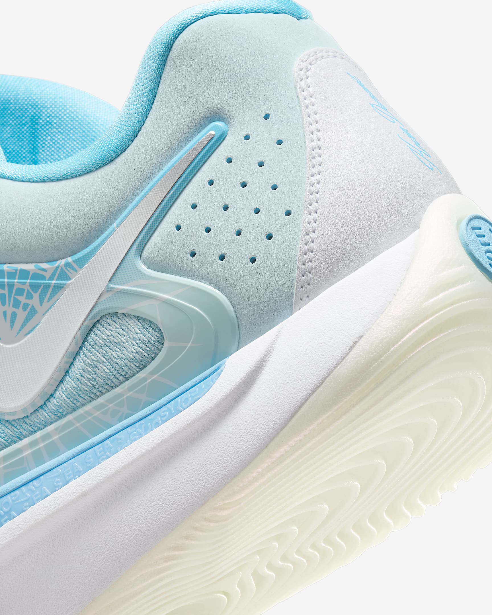 KD17 'Christmas' Basketball Shoes - Aquarius Blue/Glacier Blue/White/Metallic Silver