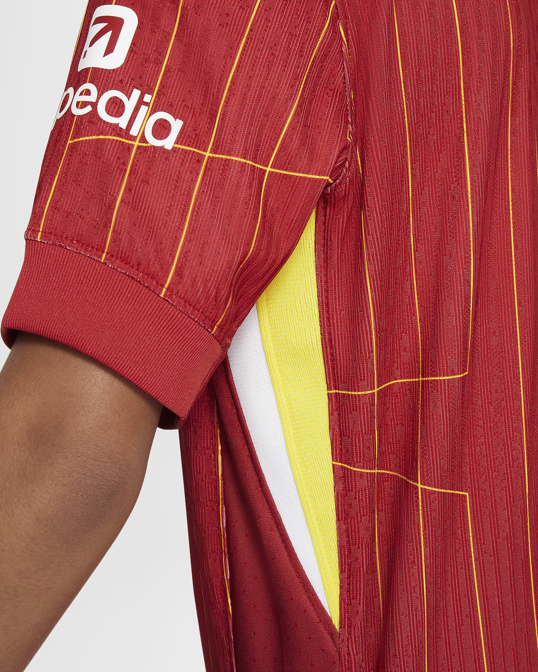 Fotbollströja Liverpool FC 2021/22 Match (hemmaställ) Nike Dri-FIT ADV för ungdom - Gym Red/Vit/Chrome Yellow