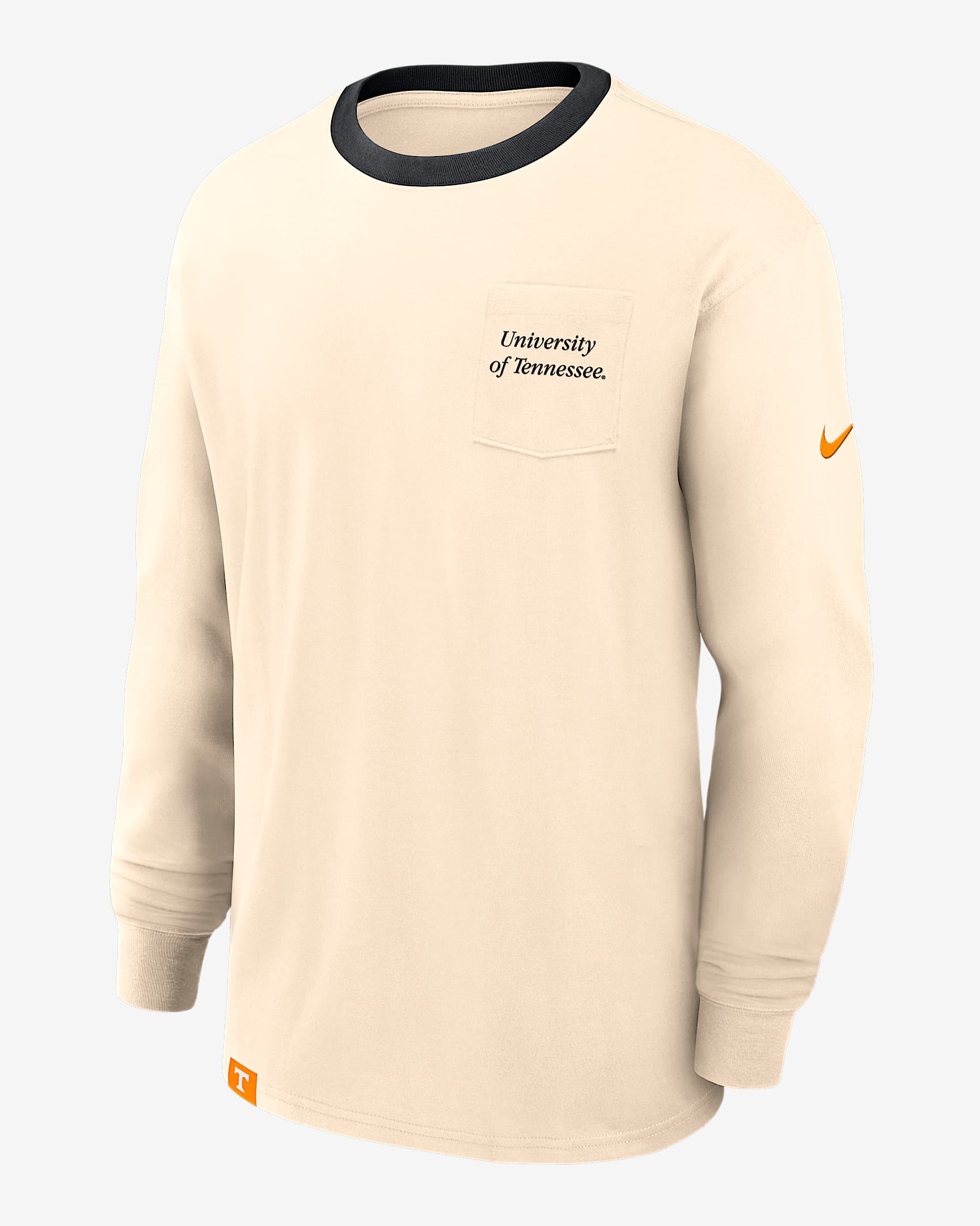 Tennessee Athletic Prep Max90 Pocket Logo Men's Nike College Long-Sleeve T-Shirt - Natural
