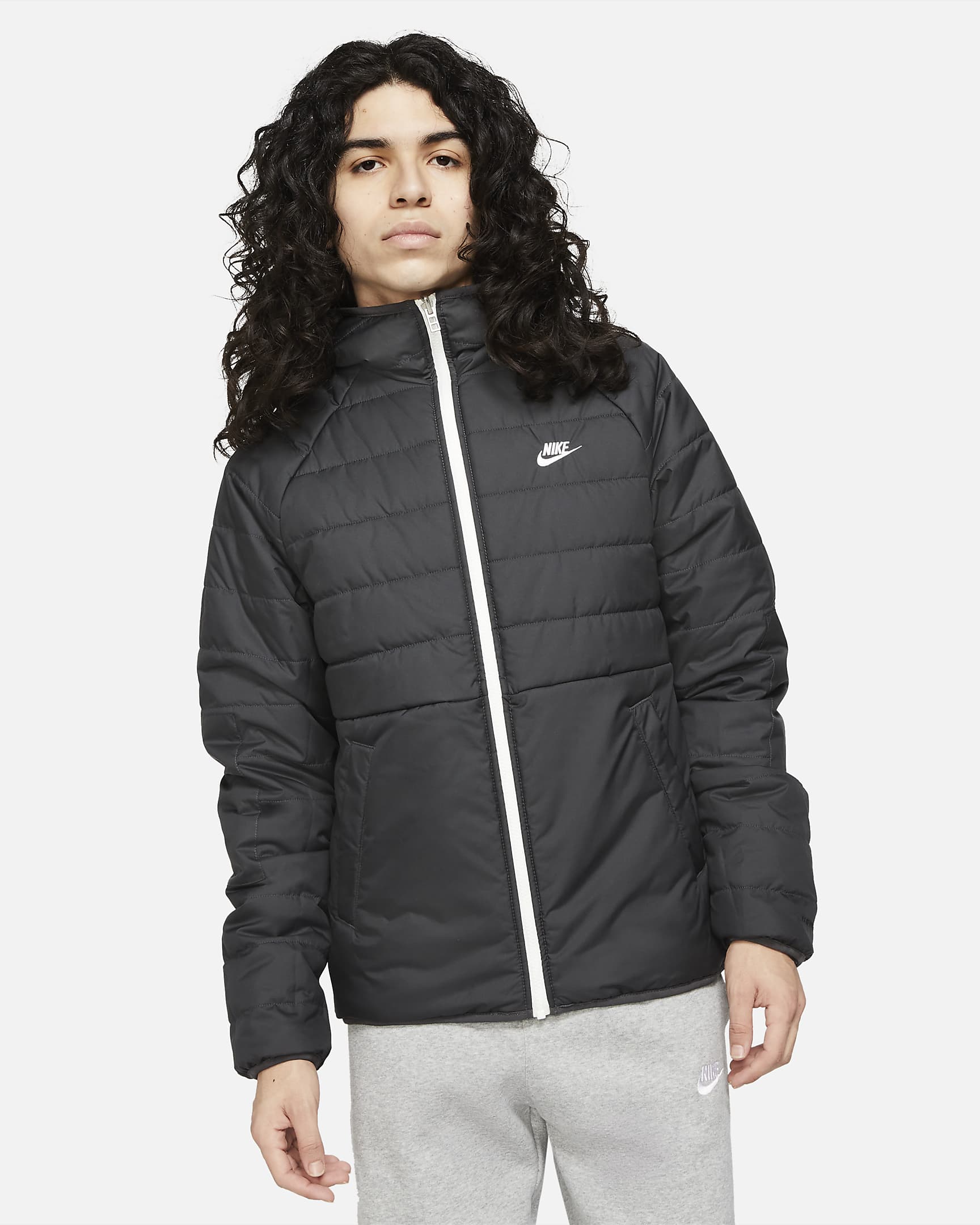 Nike Sportswear Therma-FIT Legacy Men's Reversible Hooded Jacket. Nike AE