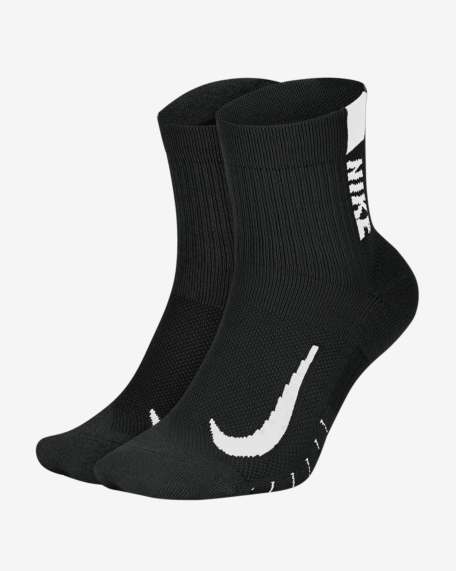 Nike Multiplier bokazokni futáshoz (2 pár) - Fekete/Fehér