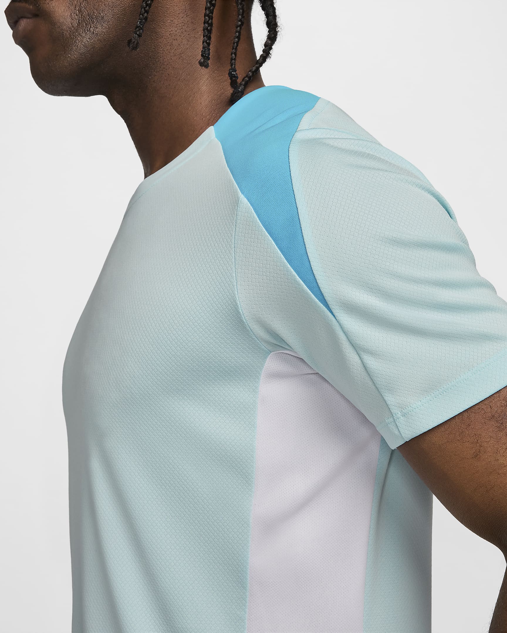 Nike Strike Men's Dri-FIT Short-Sleeve Soccer Top - Glacier Blue/Beyaz/Baltic Blue/Beyaz