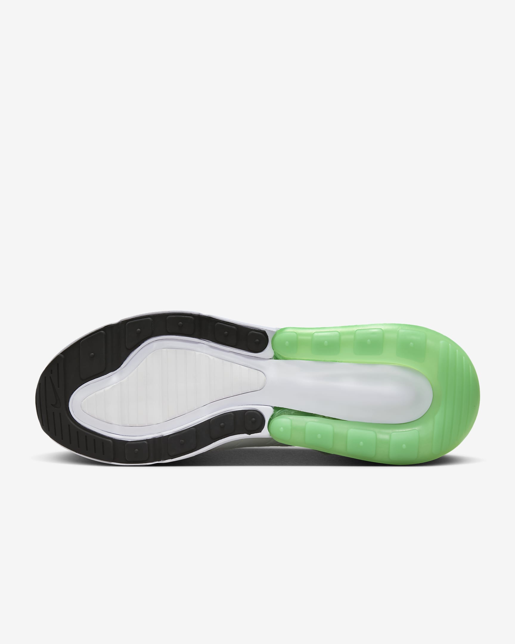 Nike Air Max 270 Men's Shoes - Light Silver/Black/White/Green Shock