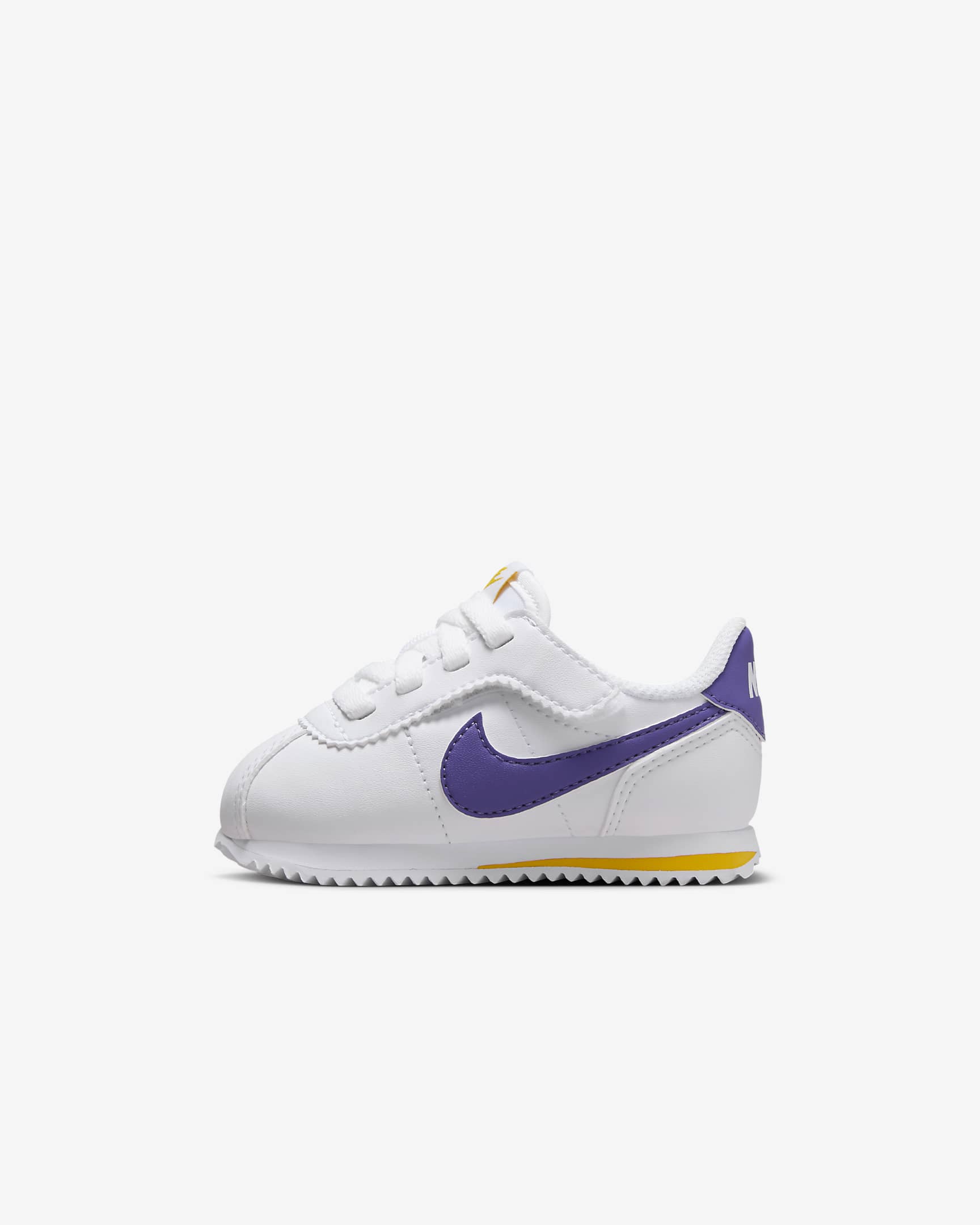 Nike Cortez EasyOn Baby/Toddler Shoes - White/Varsity Maize/Varsity Purple