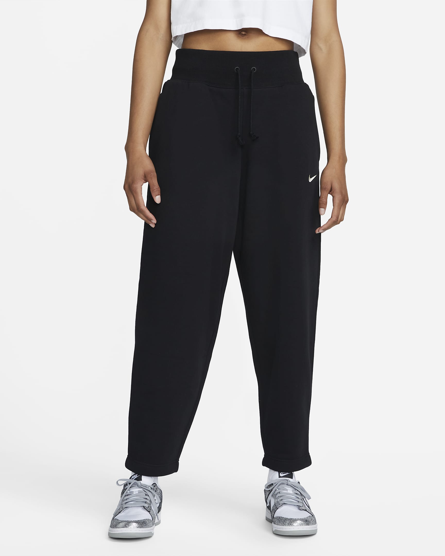Nike Sportswear Phoenix Fleece Women's High-Waisted Curve 7/8 Tracksuit ...