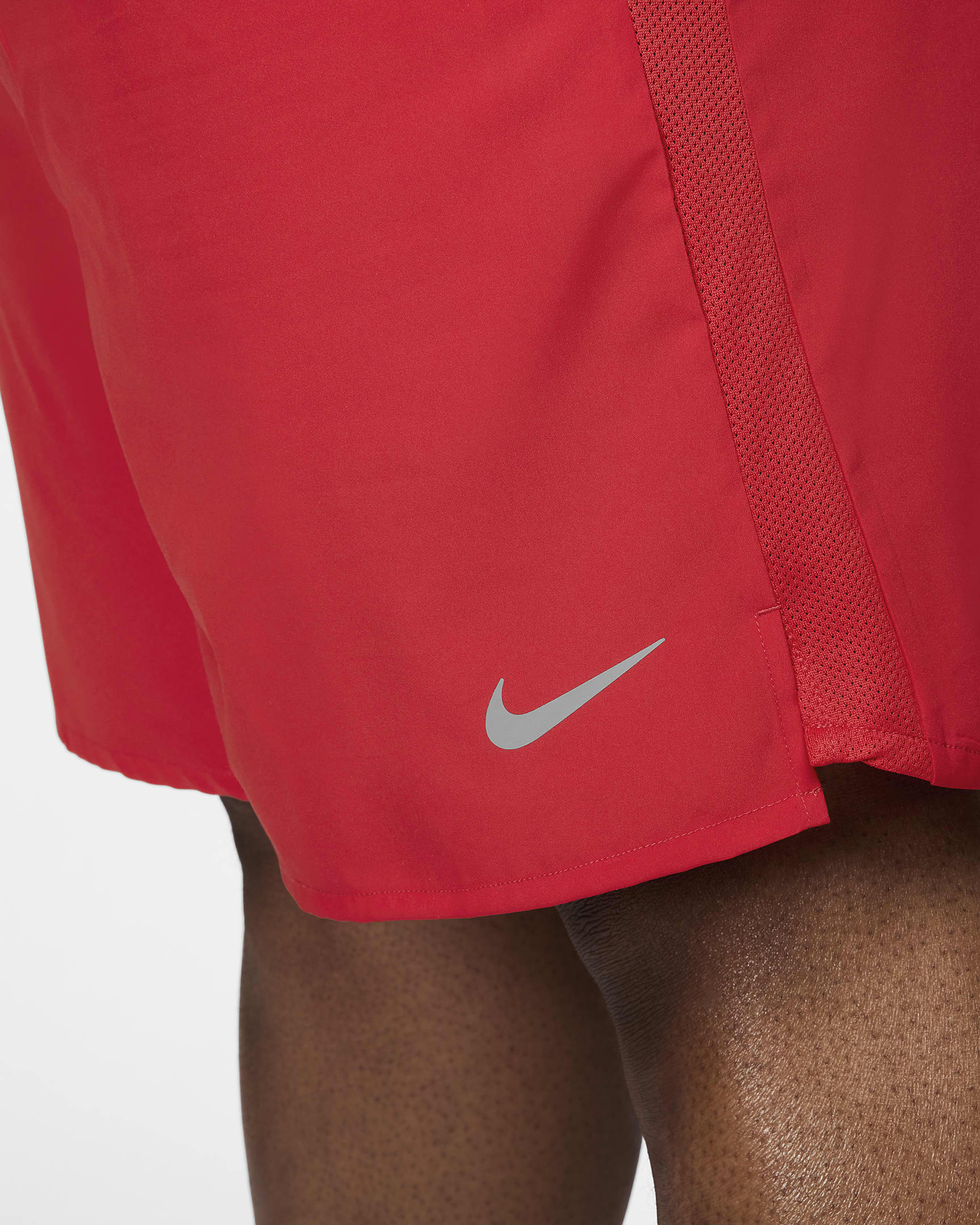 Short de running avec sous-short intégré 18 cm Dri-FIT Nike Challenger pour homme - University Red/University Red/Noir