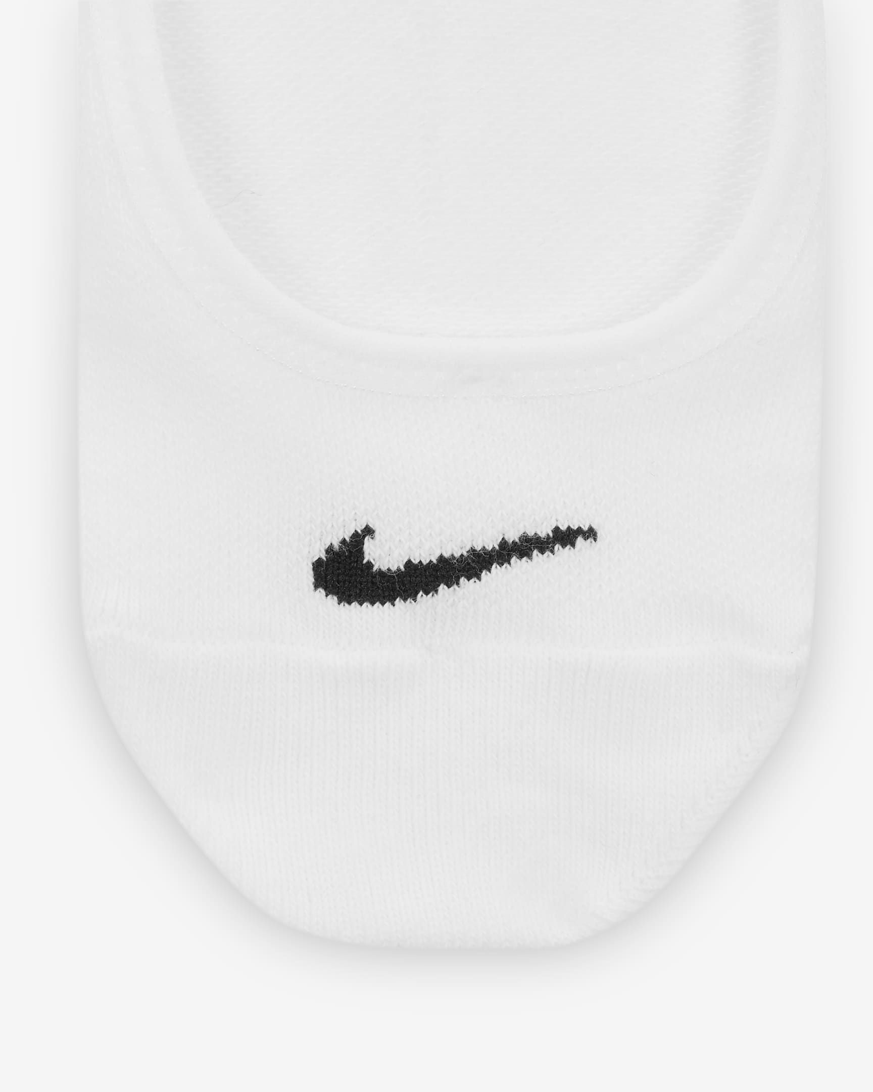 Socquettes ouvertes de training Nike Everyday Lightweight pour Femme (3 paires) - Blanc/Noir