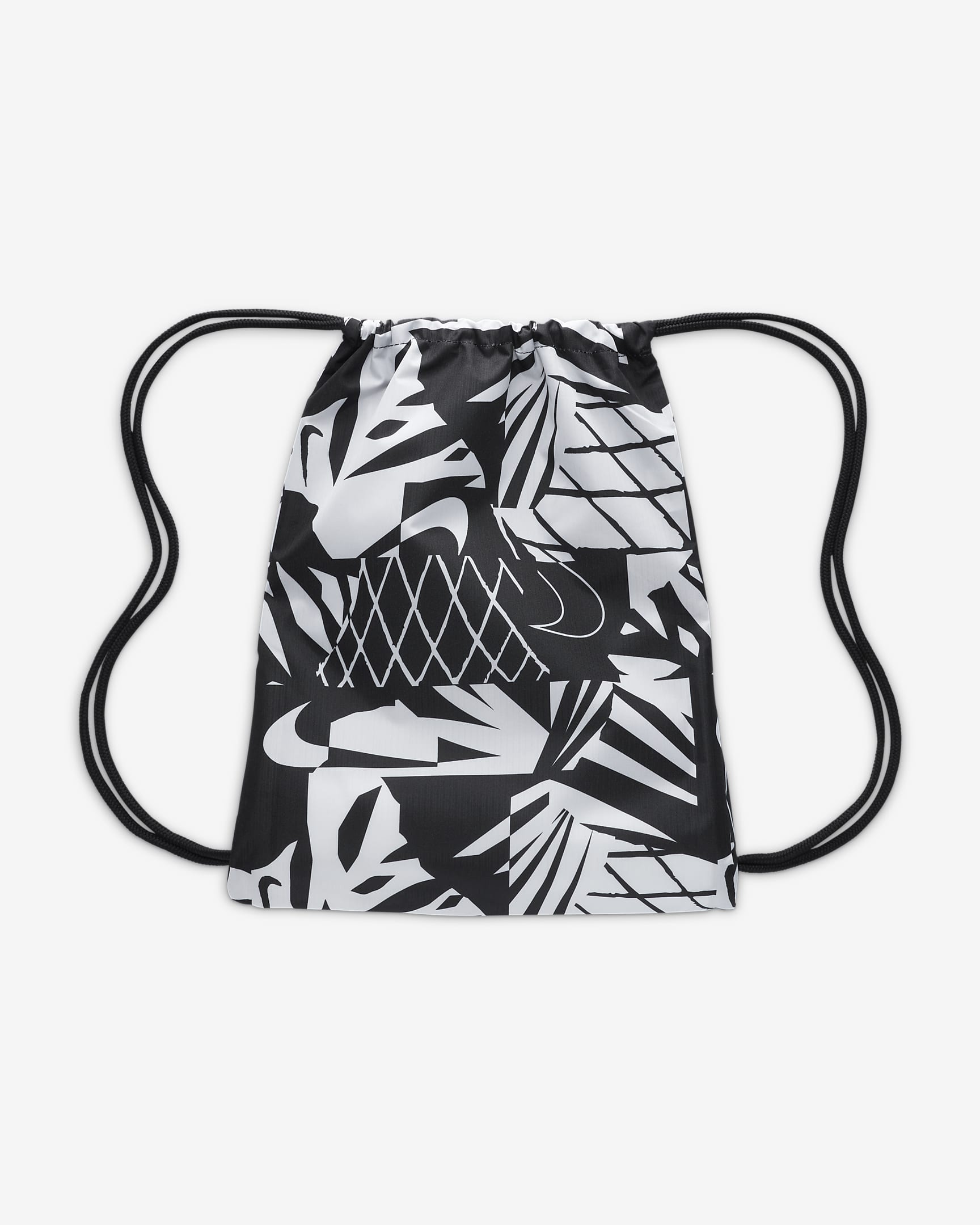 Nike Kids' Drawstring Bag (12L) - Black/White/Vivid Orange