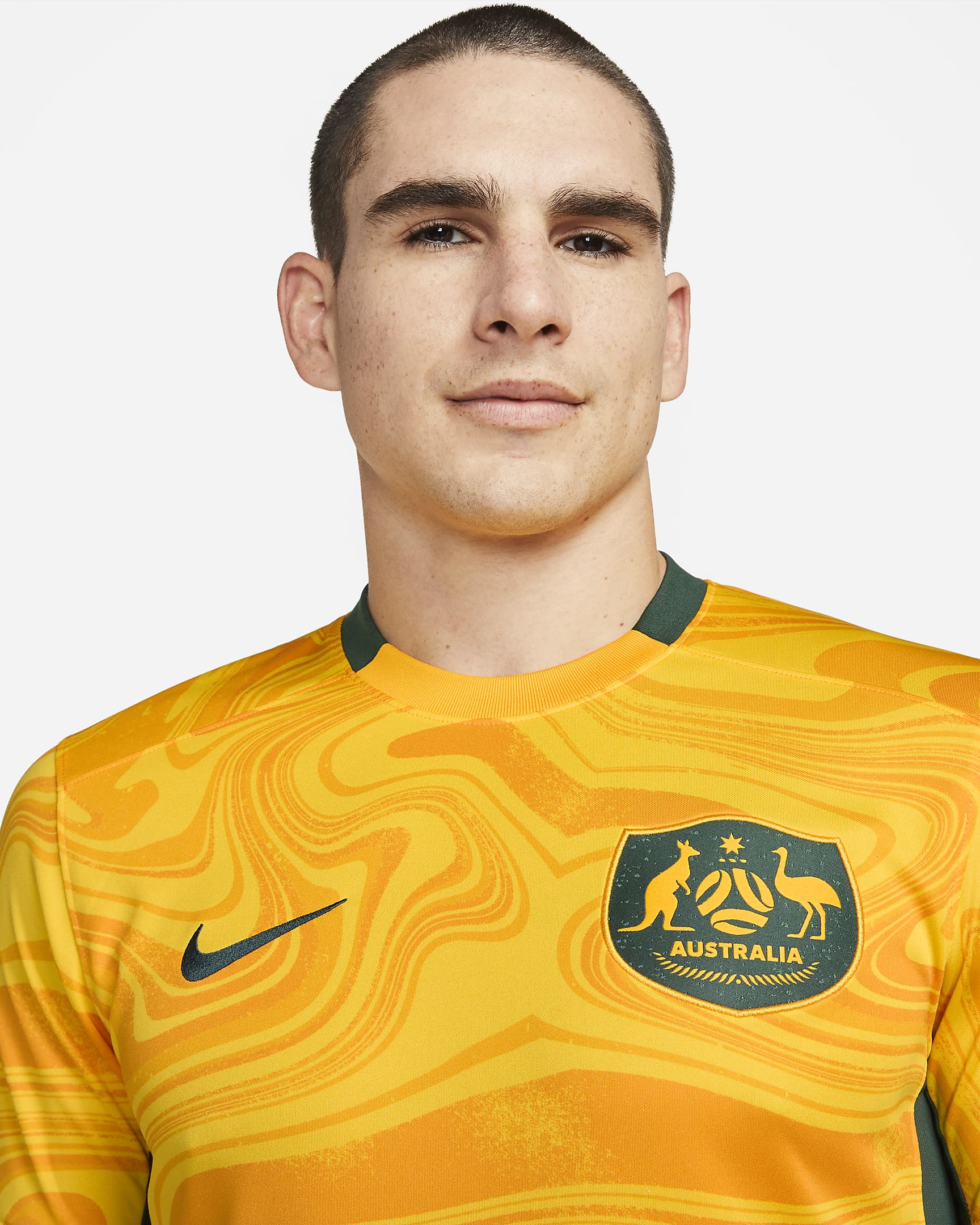 Australia 2023 Stadium Home Men's Nike Dri-FIT Football Shirt - Varsity Maize/Pro Green/Pro Green