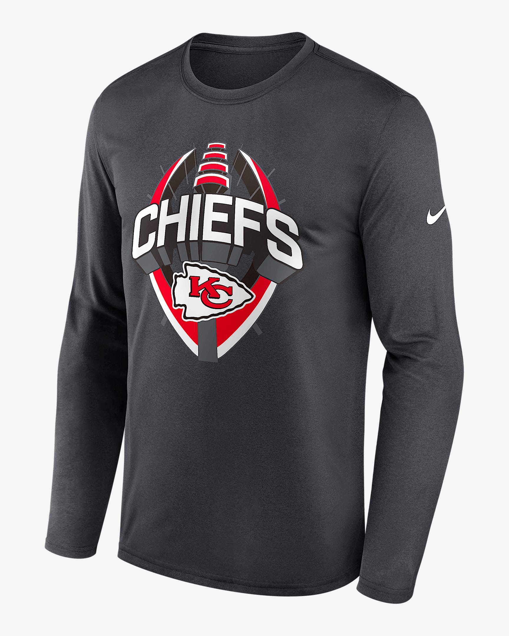 Kansas City Chiefs Legend Icon Men's Nike Dri-FIT NFL Long-Sleeve T-Shirt - Anthracite