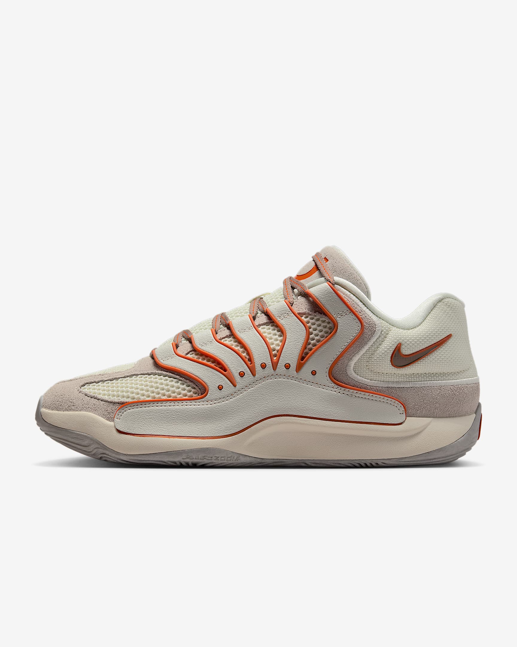 KD18 Basketball Shoes - Soft Pearl/Light Bone/Light Iron Ore/Campfire Orange