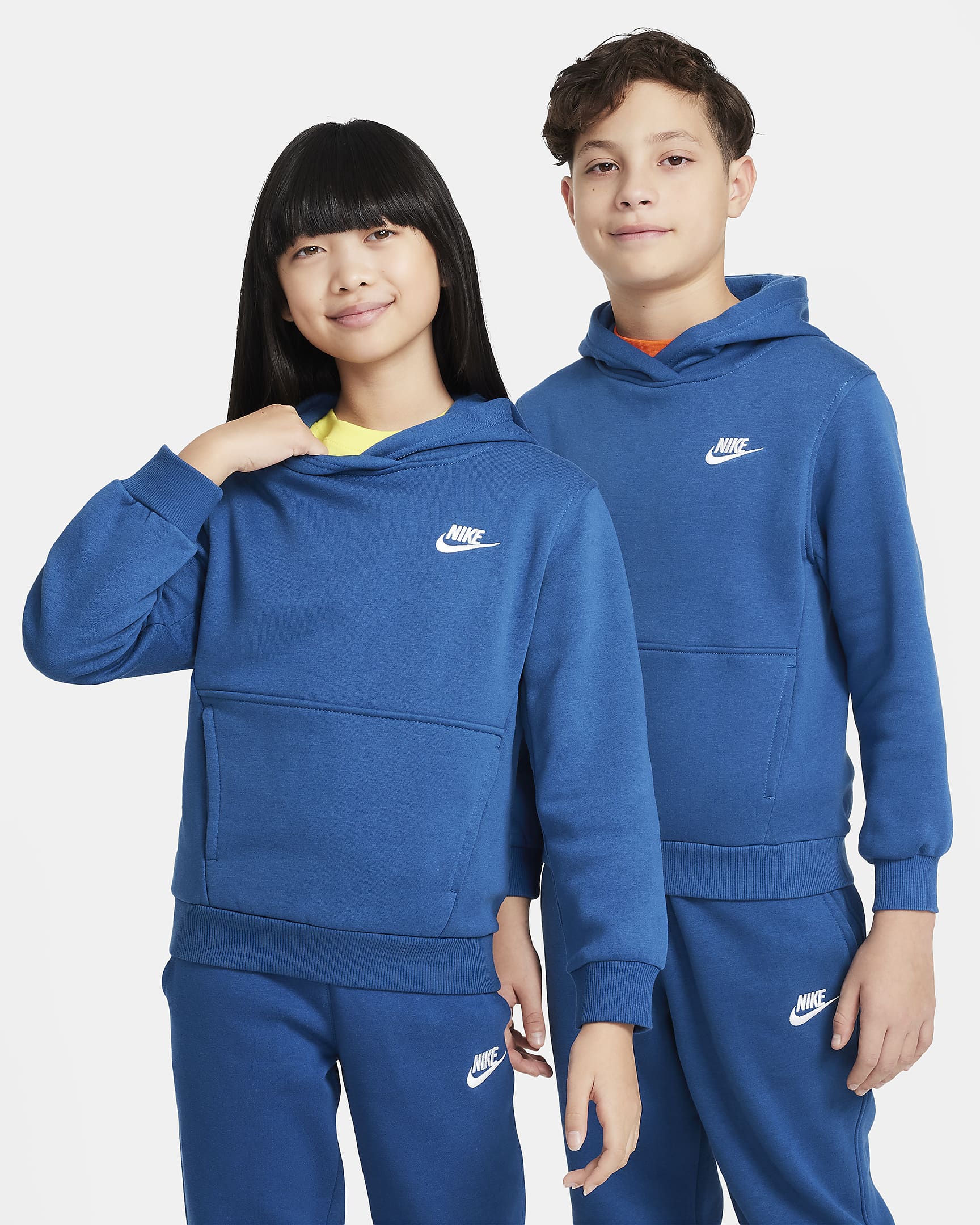 Nike Sportswear Club Fleece Sudadera con capucha - Niño/a - Court Blue/Blanco