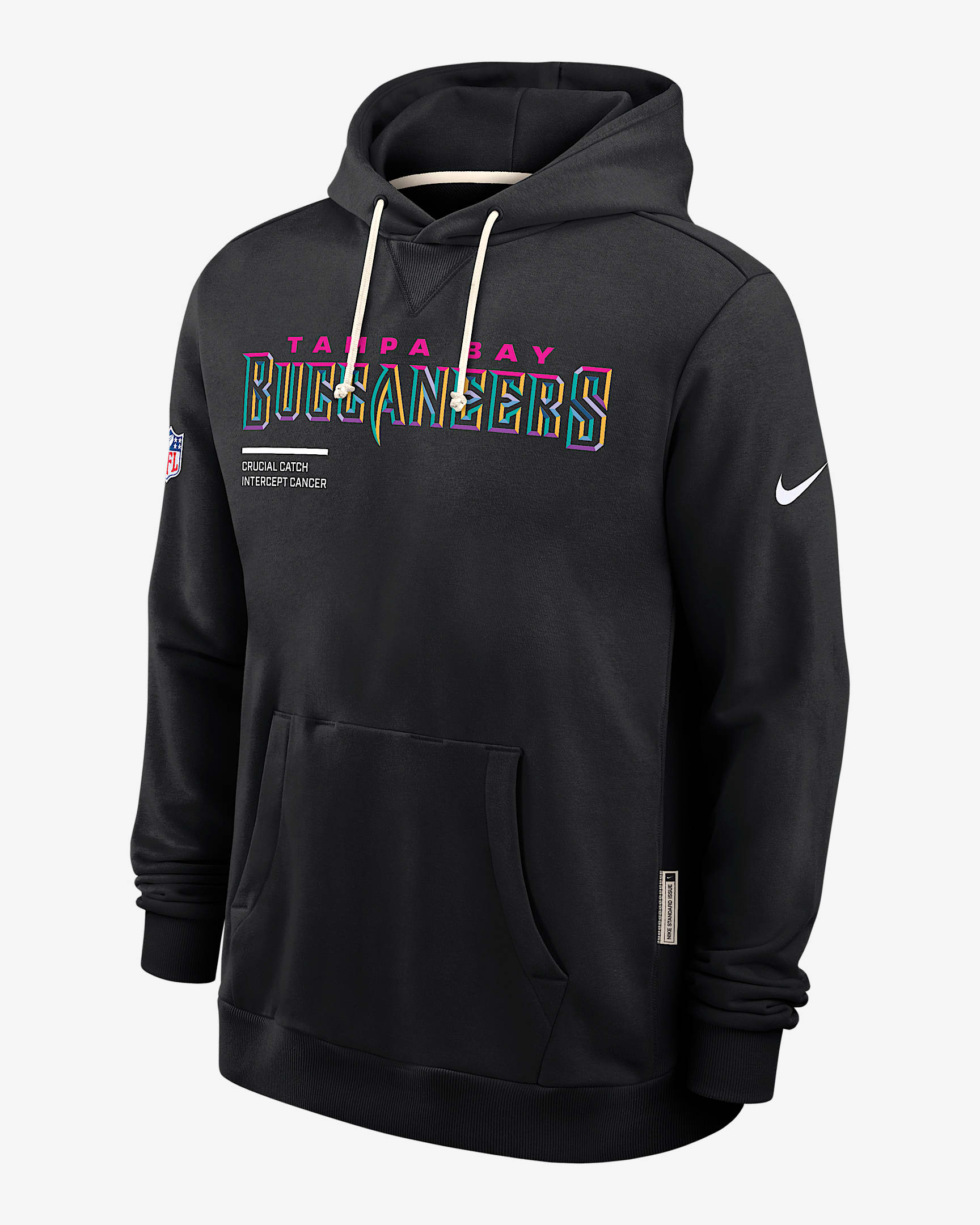 Tampa Bay Buccaneers Crucial Catch Sideline Men's Nike Dri-FIT NFL Pullover Hoodie - Black