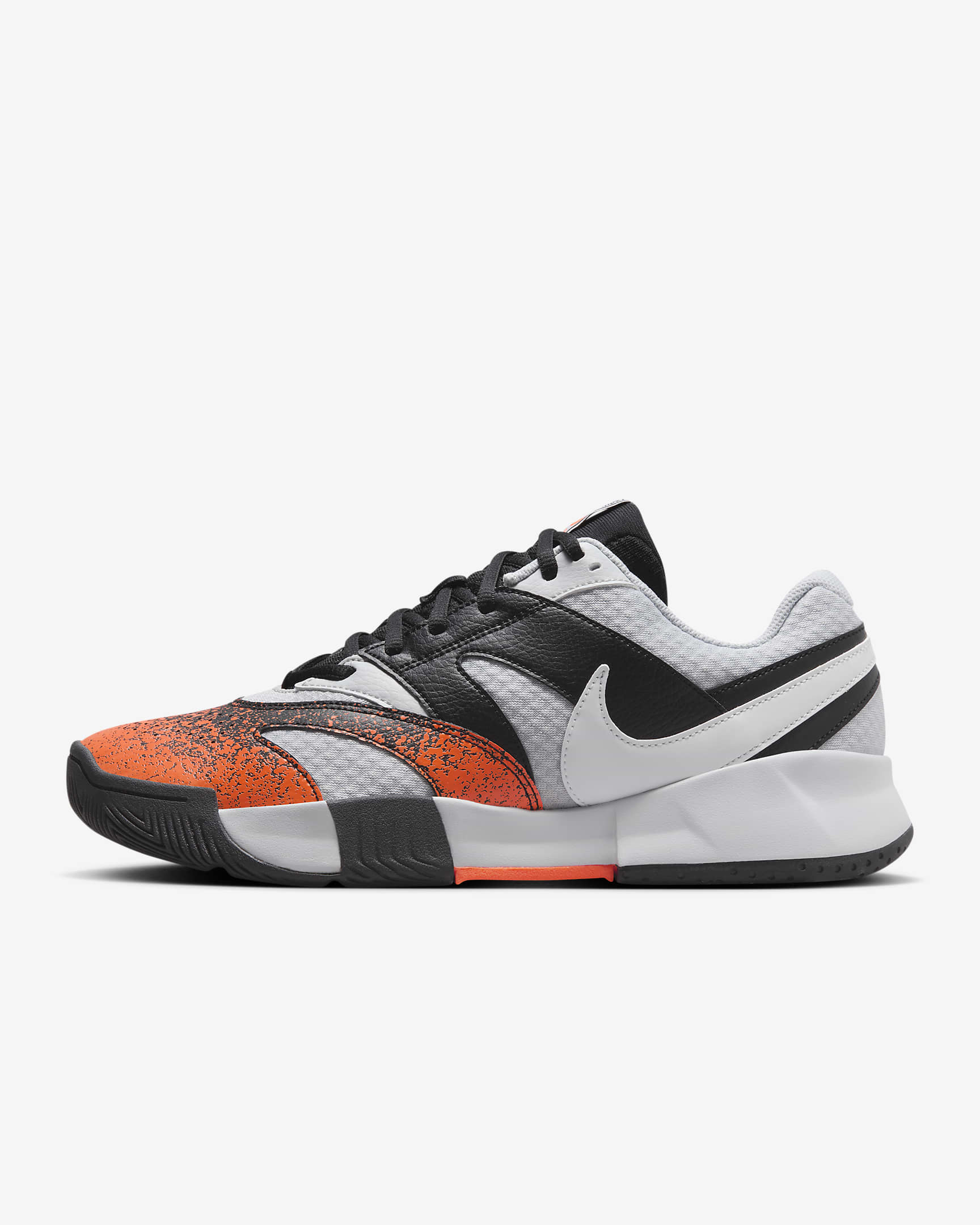 NikeCourt Lite 4 Premium Men's Clay Court Tennis Shoes - Pure Platinum/Black/Hyper Crimson/White