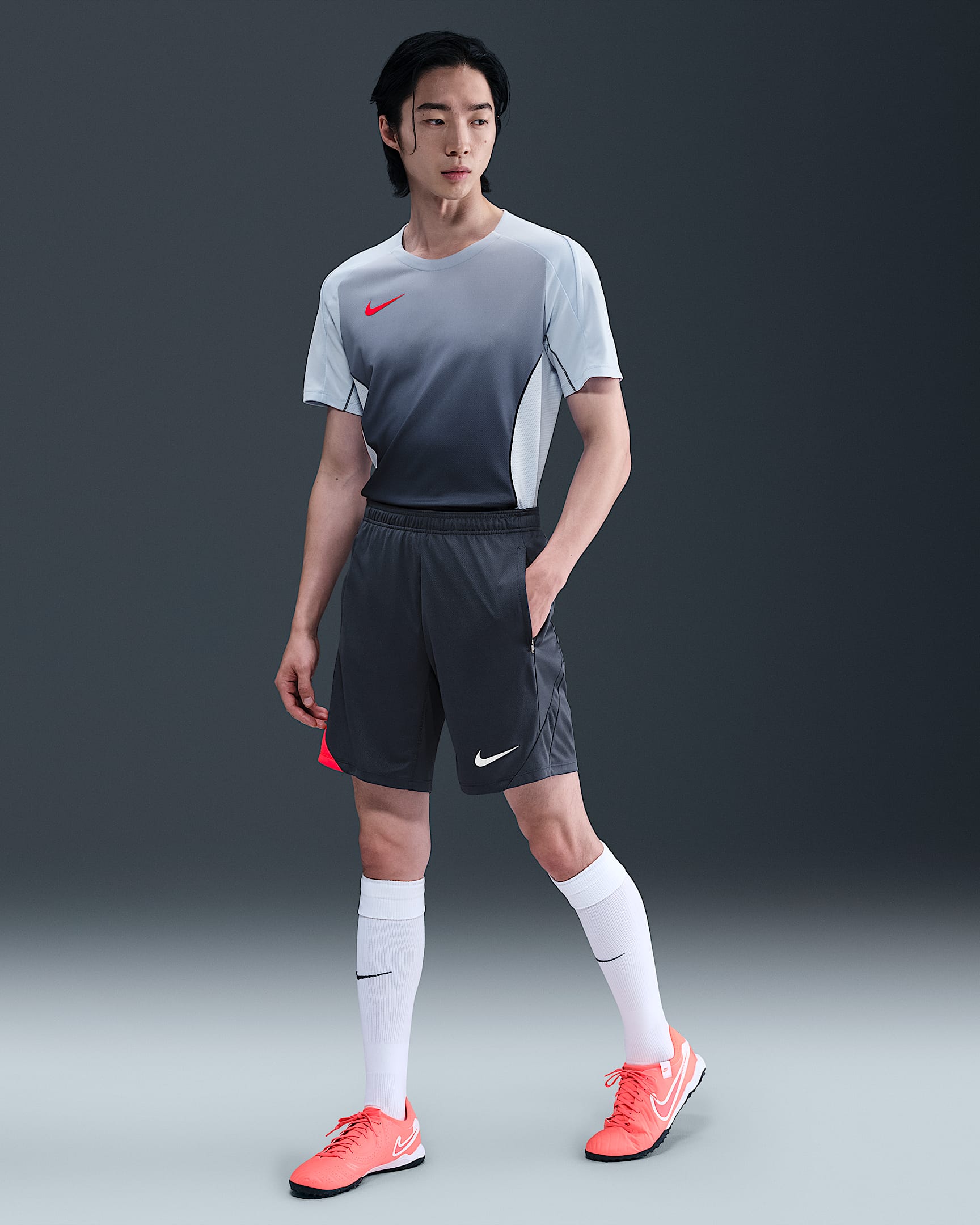 ナイキ ストライク メンズ Dri-FIT サッカーショートパンツ - サンダーブルー/サンダーブルー/ブライトクリムゾン/ホワイト
