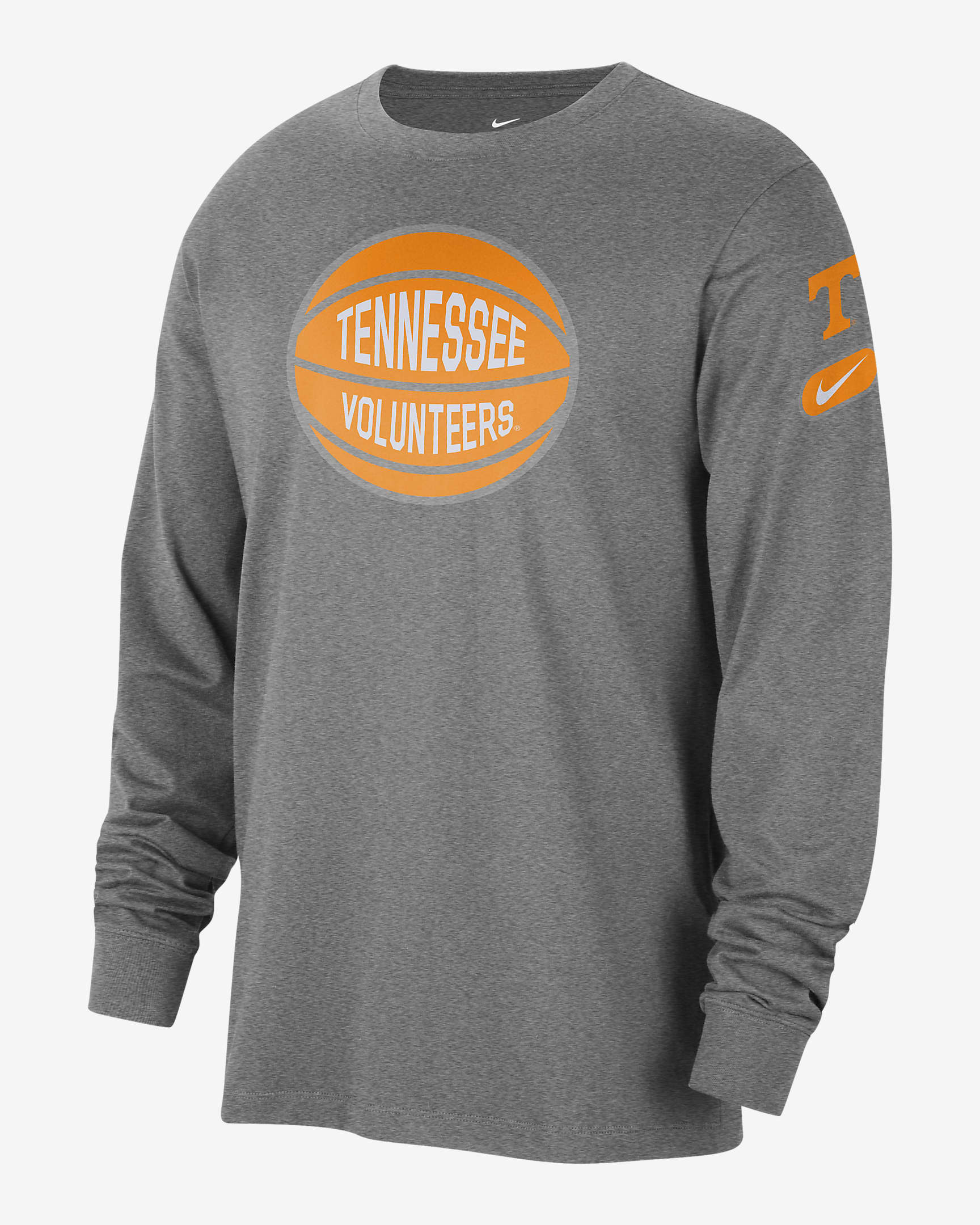 Tennessee Fast Break Men's Nike College Long-Sleeve T-Shirt - Dark Grey Heather