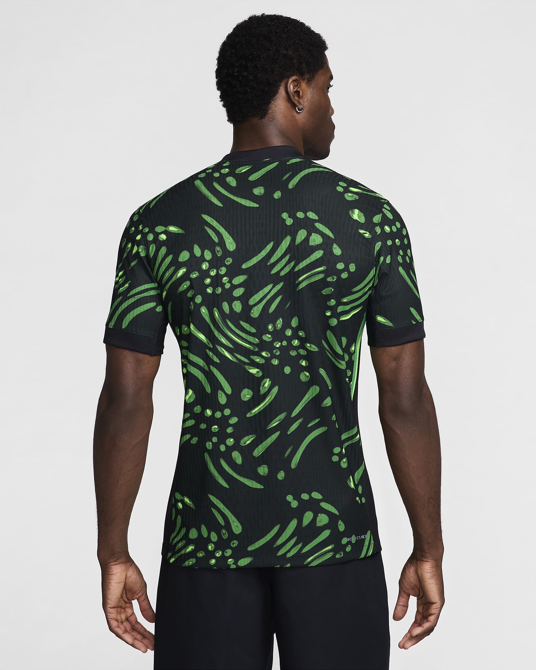 Męska koszulka piłkarska Nike Dri-FIT ADV Authentic Nigeria Match 2024 (wersja wyjazdowa) - Czerń/Lucky Green/Biel