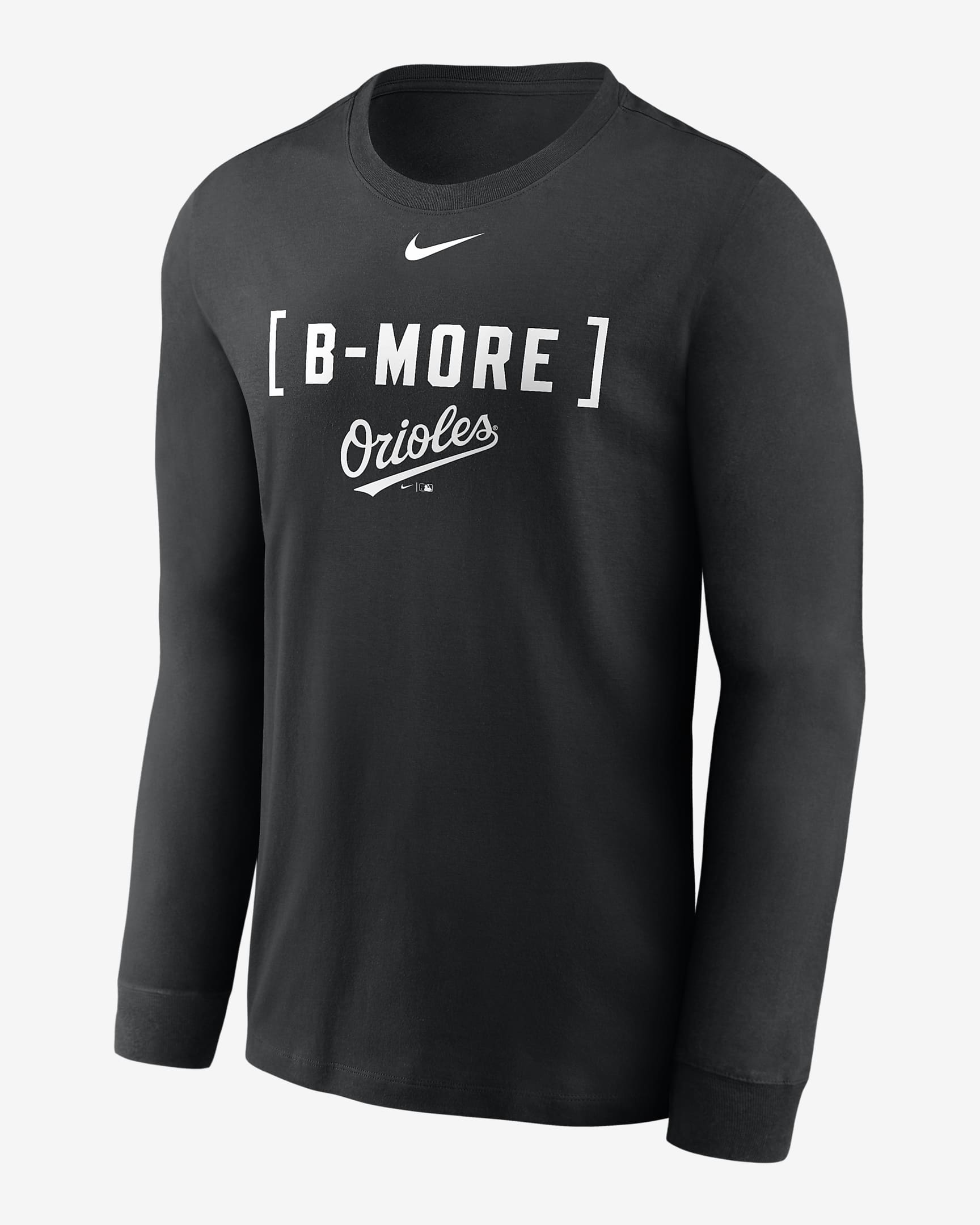 Baltimore Orioles Fashion Men's Nike MLB Long-Sleeve T-Shirt - Black