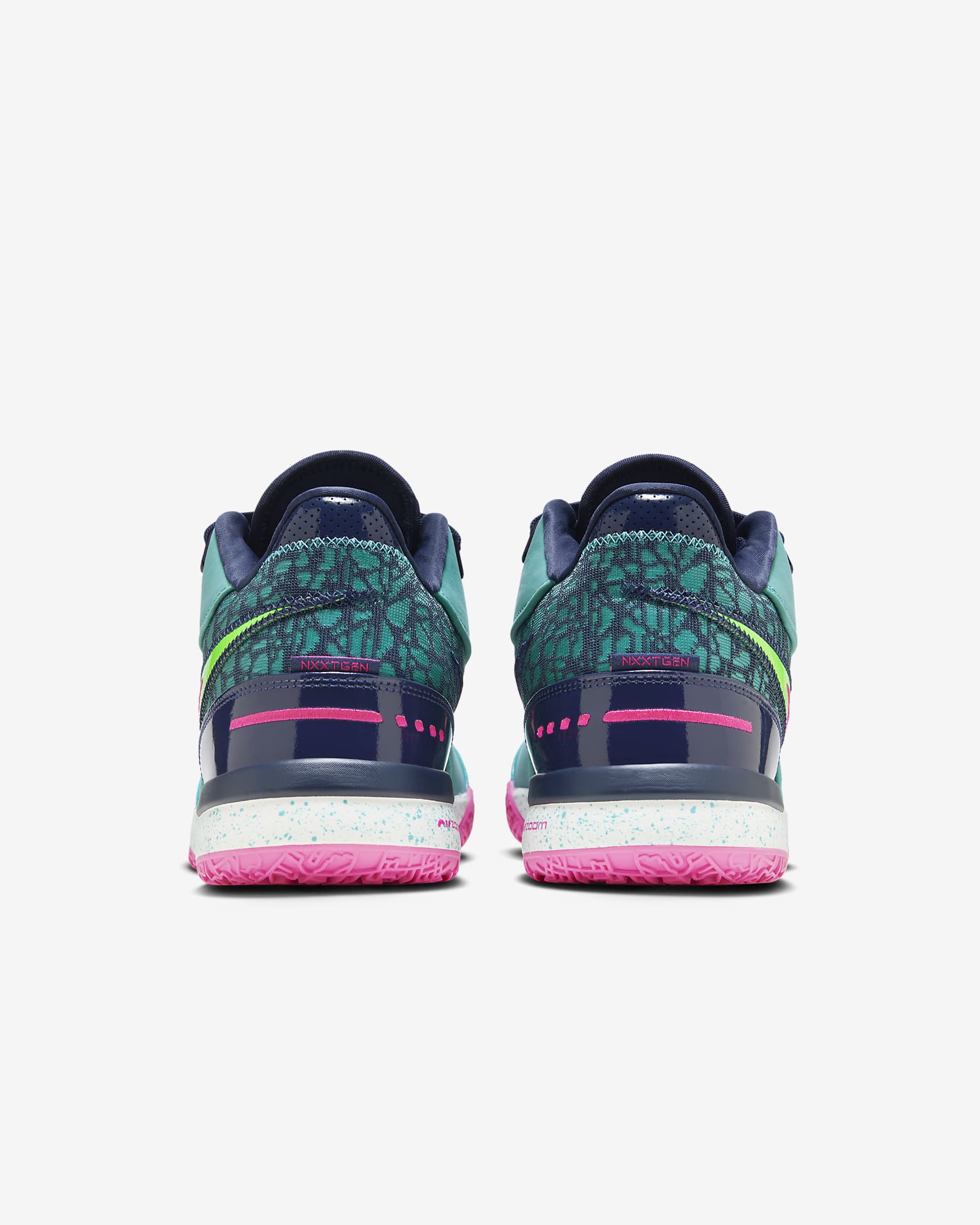 รองเท้าบาสเก็ตบอล LeBron NXXT Gen AMPD EP - Dusty Cactus/Midnight Navy/Fierce Pink/Green Strike