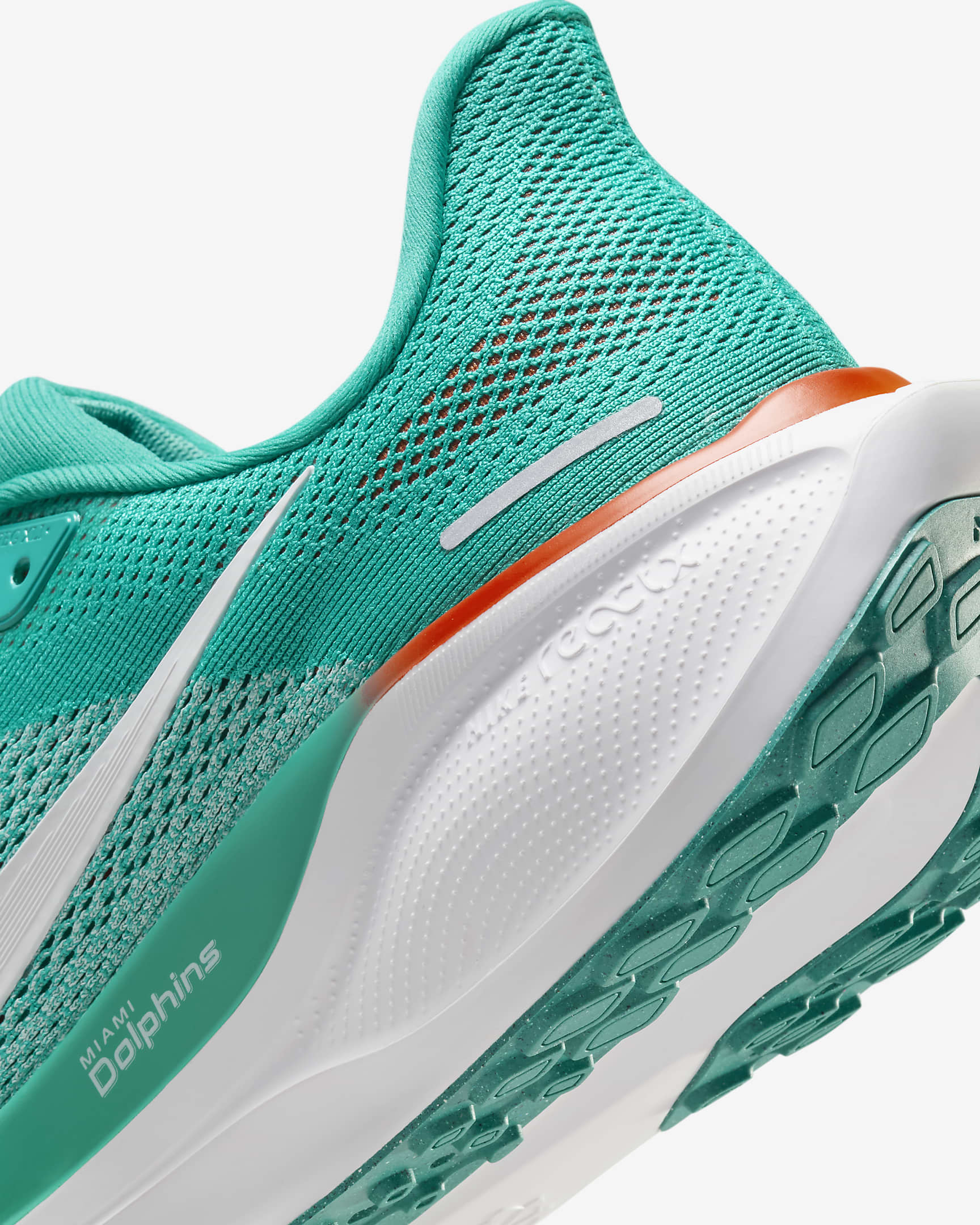 Nike Pegasus 41 NFL Miami Dolphins Men's Road Running Shoes - Turbo Green/White/Brilliant Orange/White