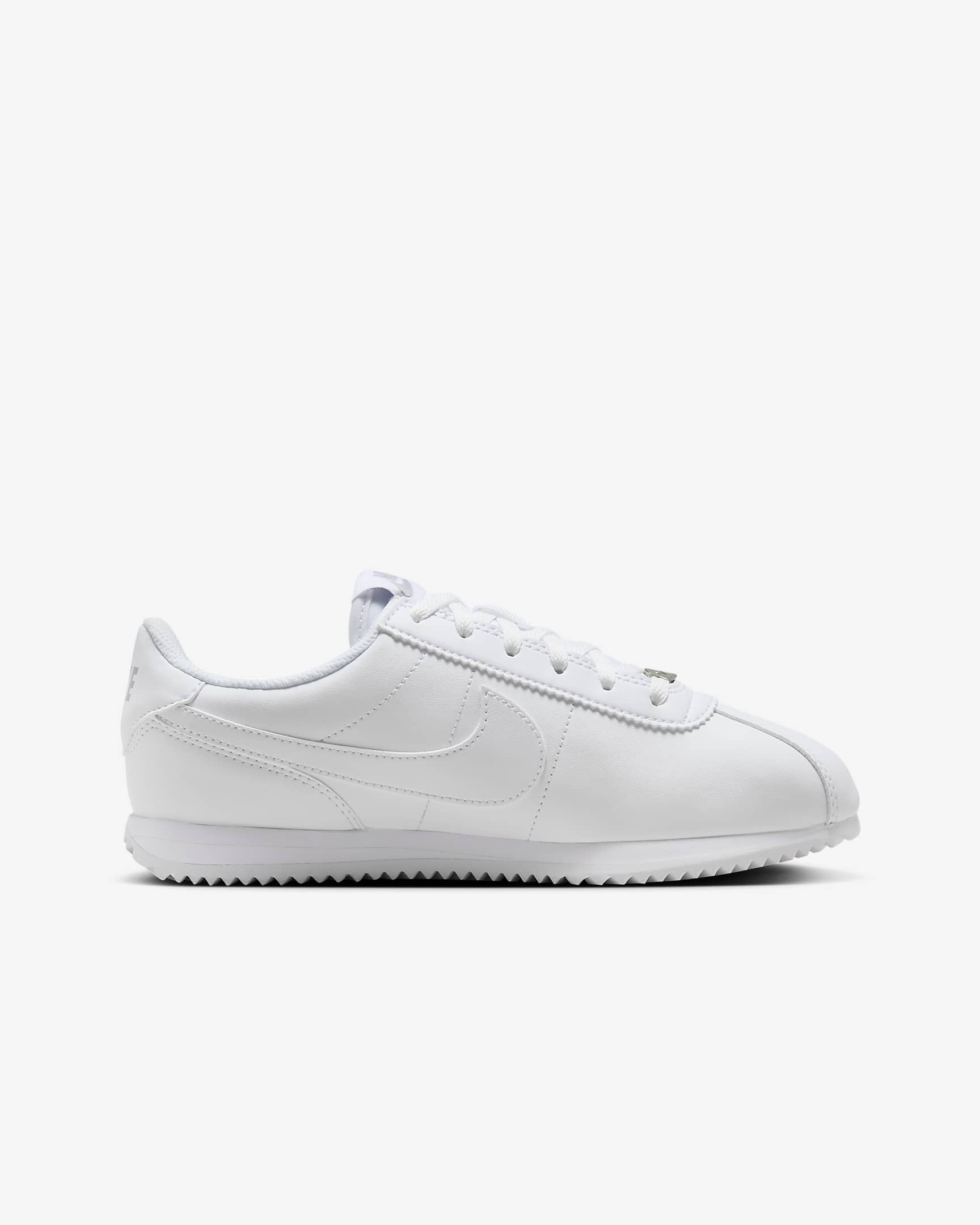 Tenis para niños grandes Nike Cortez - Blanco/Gris lobo/Blanco