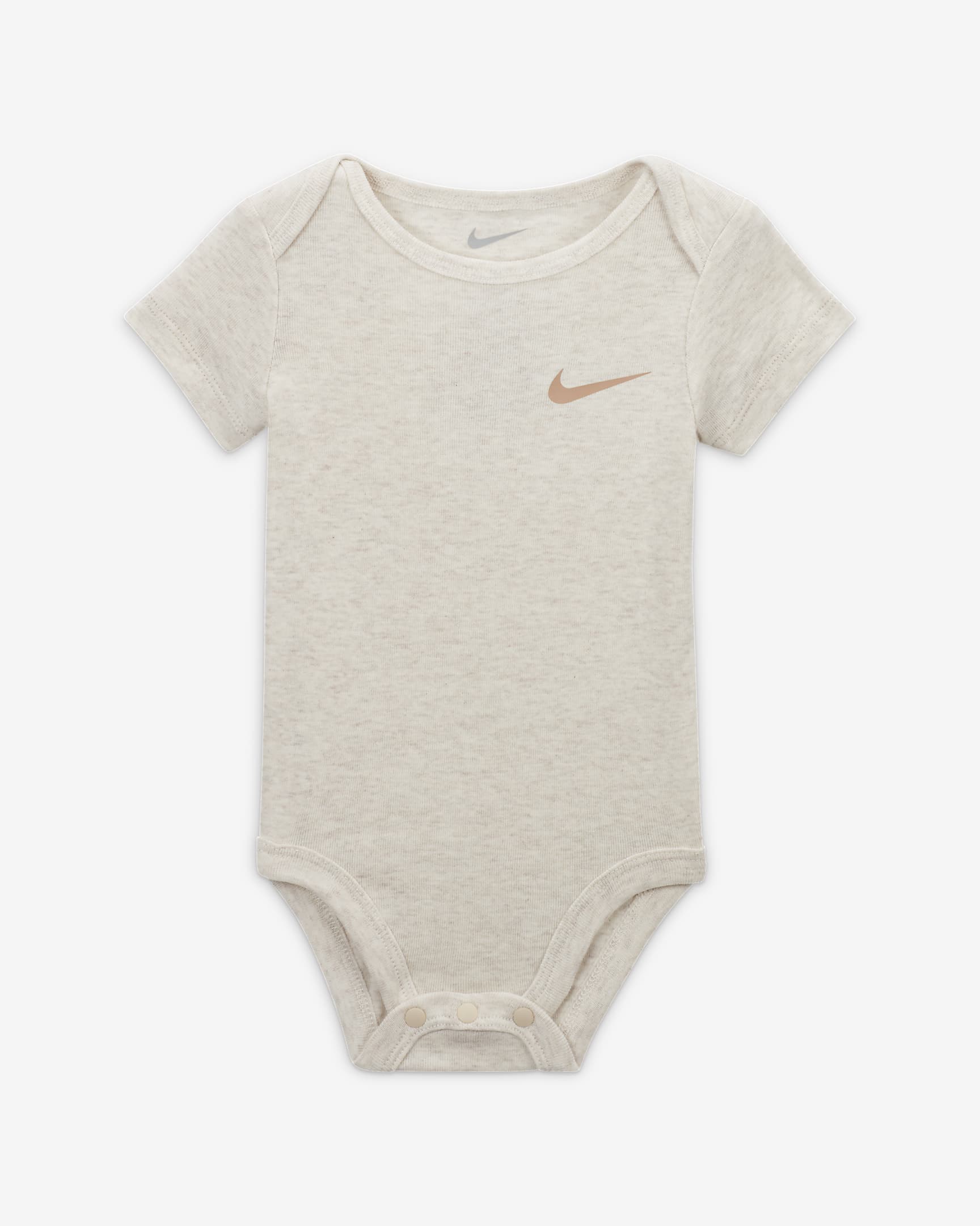 Nike Essentials Baby (0-9M) 3-Piece Bodysuit Set - Hemp