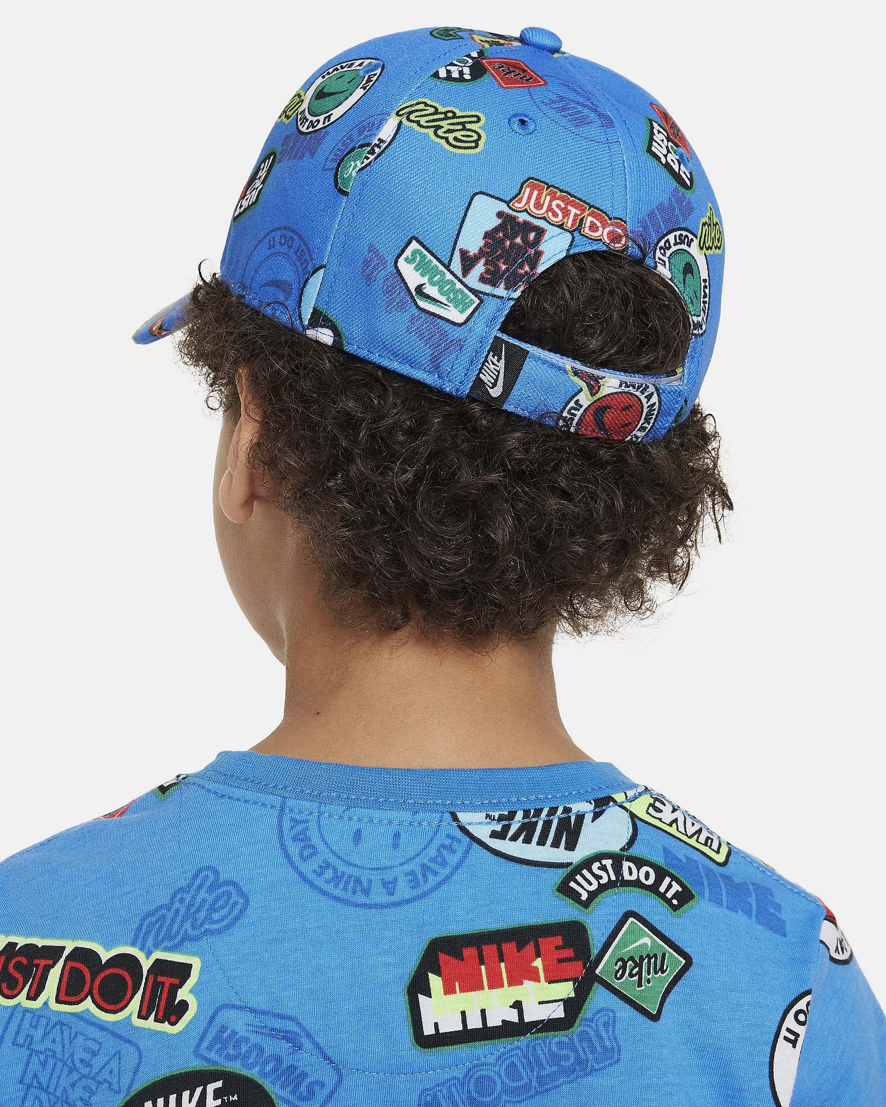 Gorra estampada con visera curva para niños talla pequeña Nike - Azul foto claro