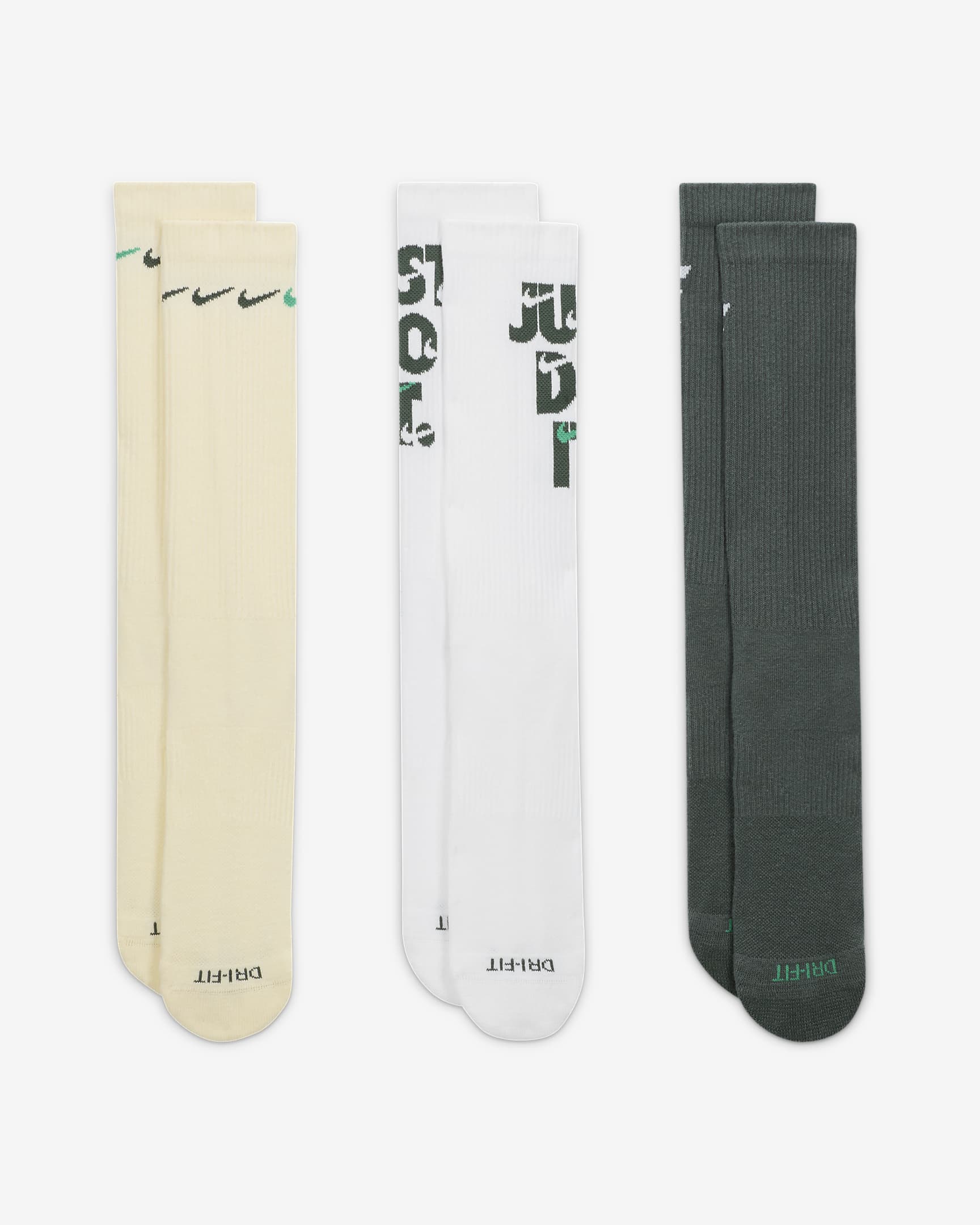 Nike Everyday Plus Cushioned Crew Socks (3 Pairs) - Multi-Colour