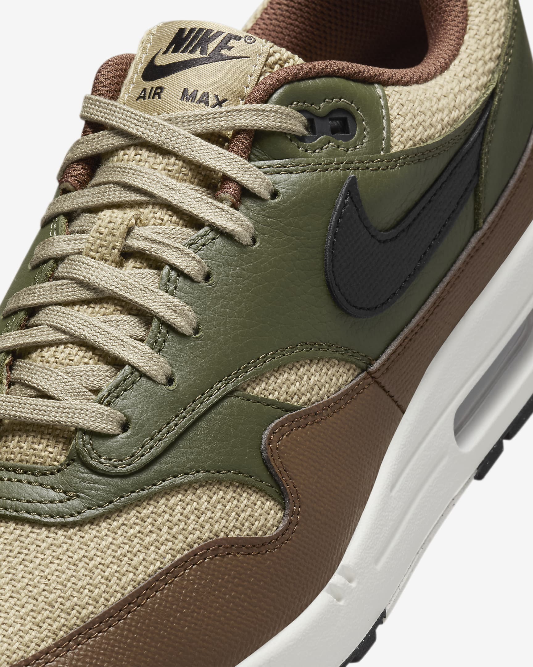 Nike Air Max 1 Essential Premium Men's Shoes - Neutral Olive/Cargo Khaki/Cacao Wow/Black