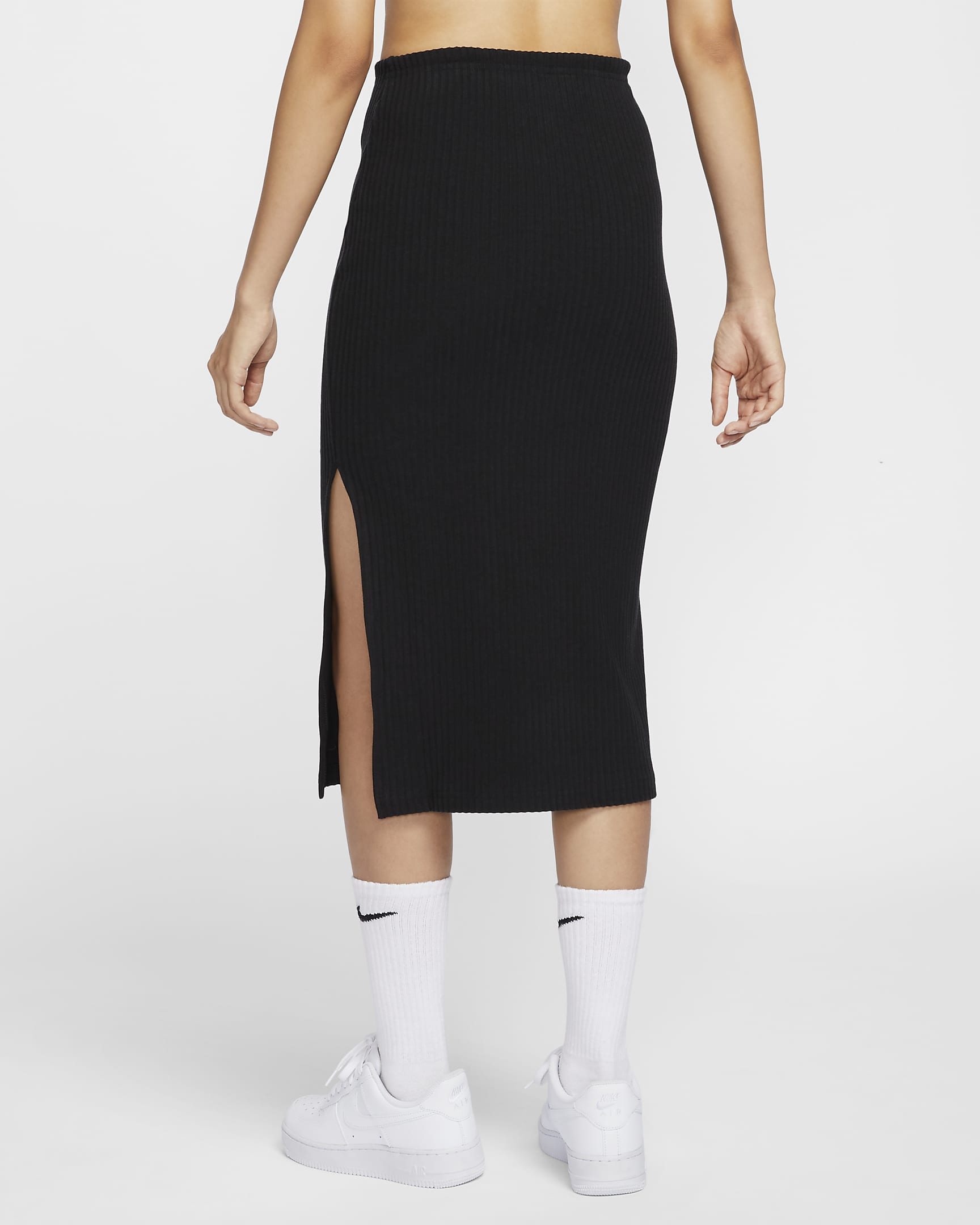 Nike Sportswear Chill Rib Women's Slim Midi Skirt - Black/Black