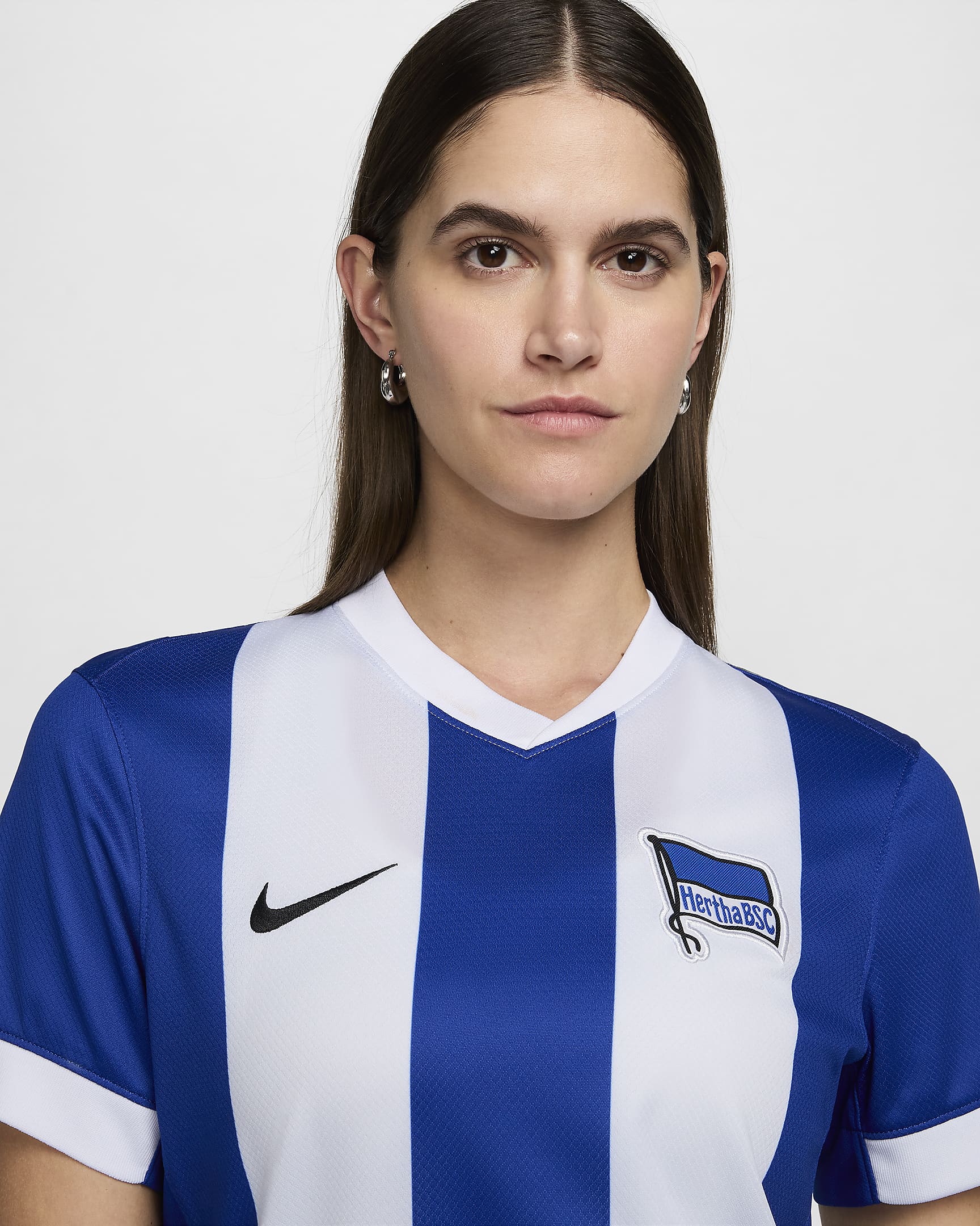 Hertha BSC 2024/25 Stadium Home Nike Dri-FIT Replica-fodboldtrøje til kvinder - Old Royal/hvid/sort