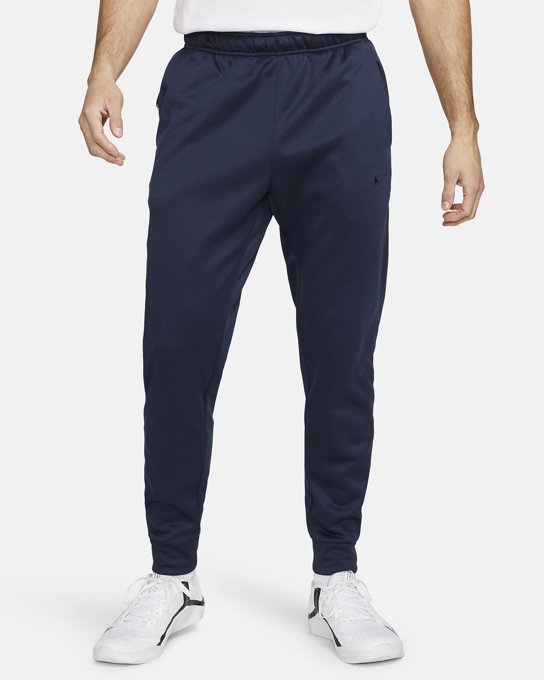 Nike Therma Men's Therma-FIT Tapered Fitness Pants - Obsidian/Obsidian/Black