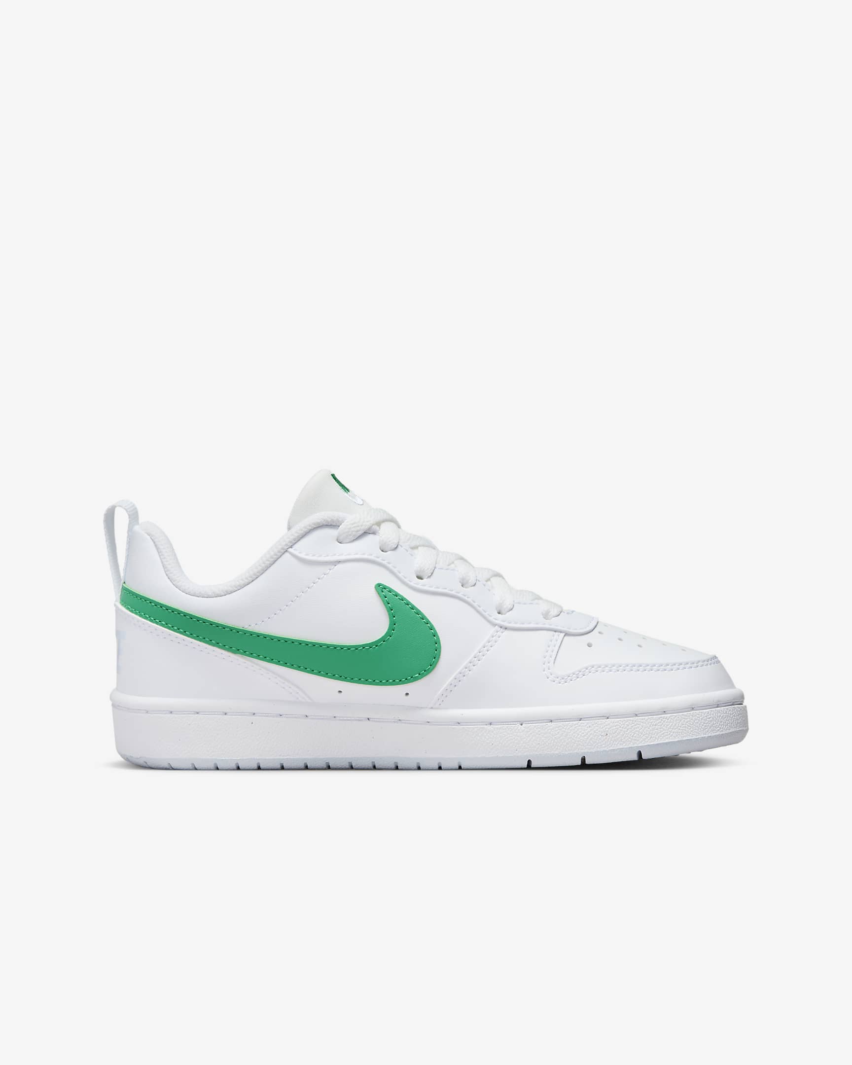 Nike Court Borough Low Recraft Older Kids' Shoes - White/Football Grey/Stadium Green