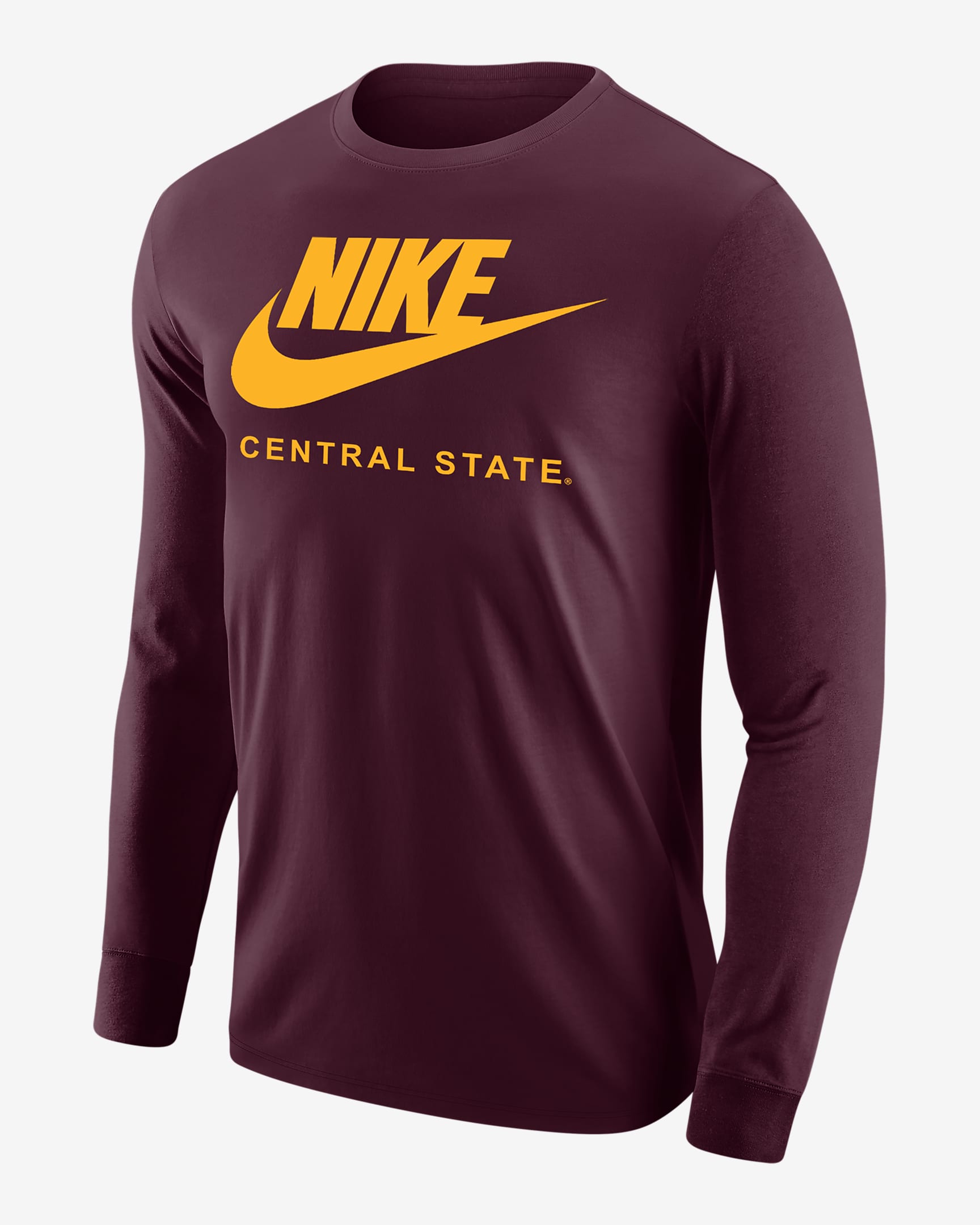 Nike College 365 (Central State) Men's Long-Sleeve T-Shirt - Dark Maroon