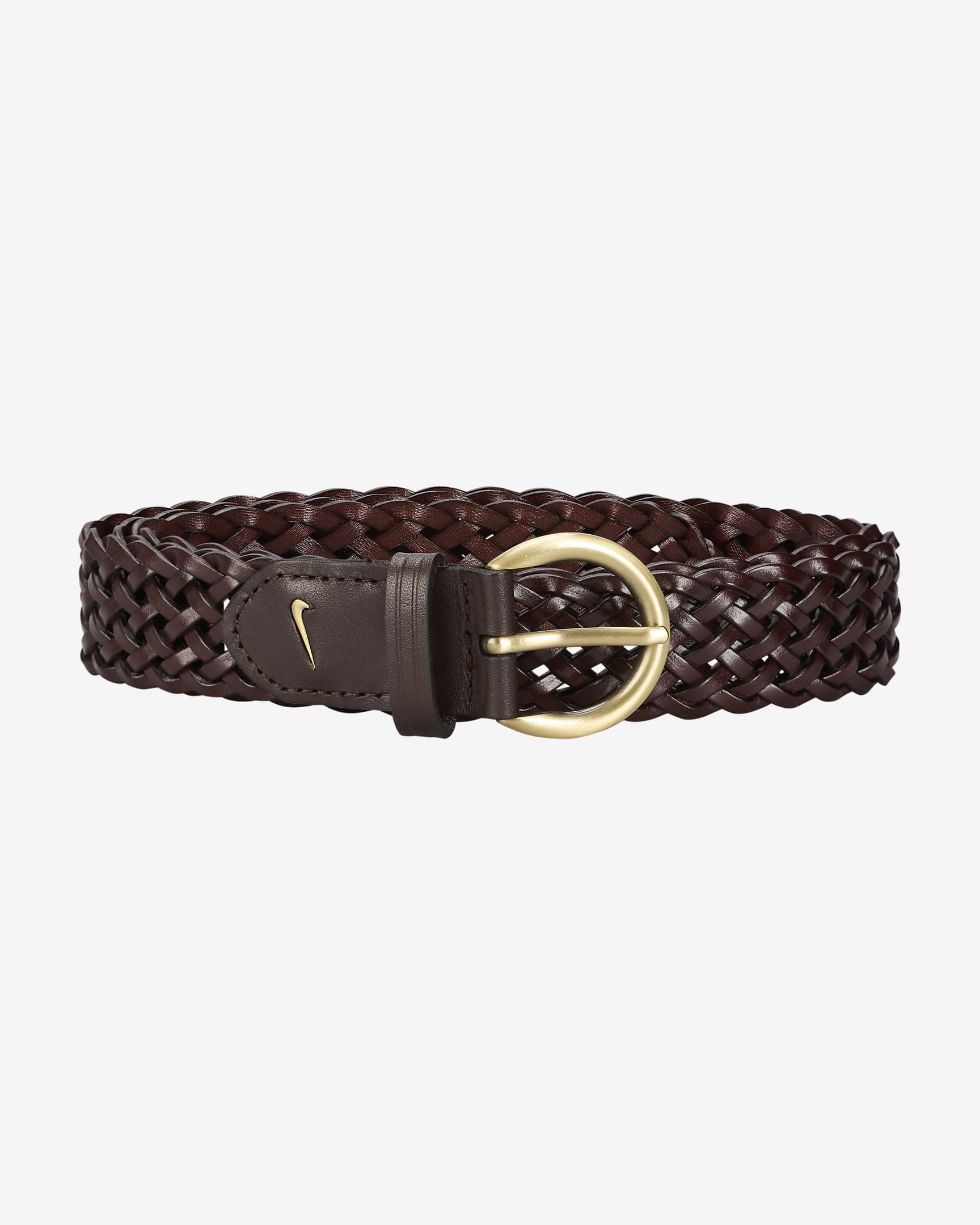 Nike Women's Ultralight Woven Leather Golf Belt - Brown